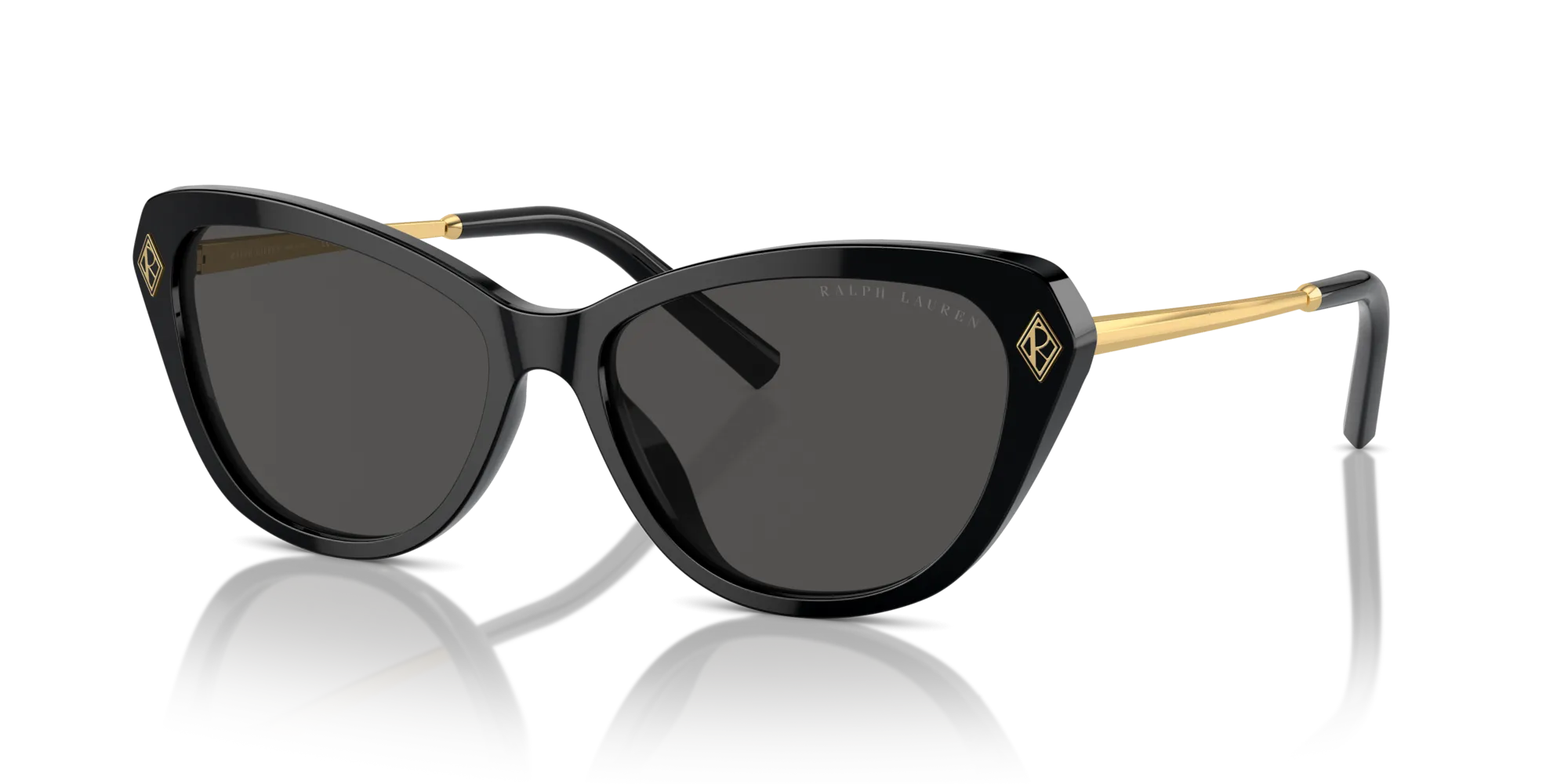 Ralph Lauren RL8224U THE ELLA 500187 Occhiali da sole Acetato Nero Grigio Cat Eye Normale - immagine 4