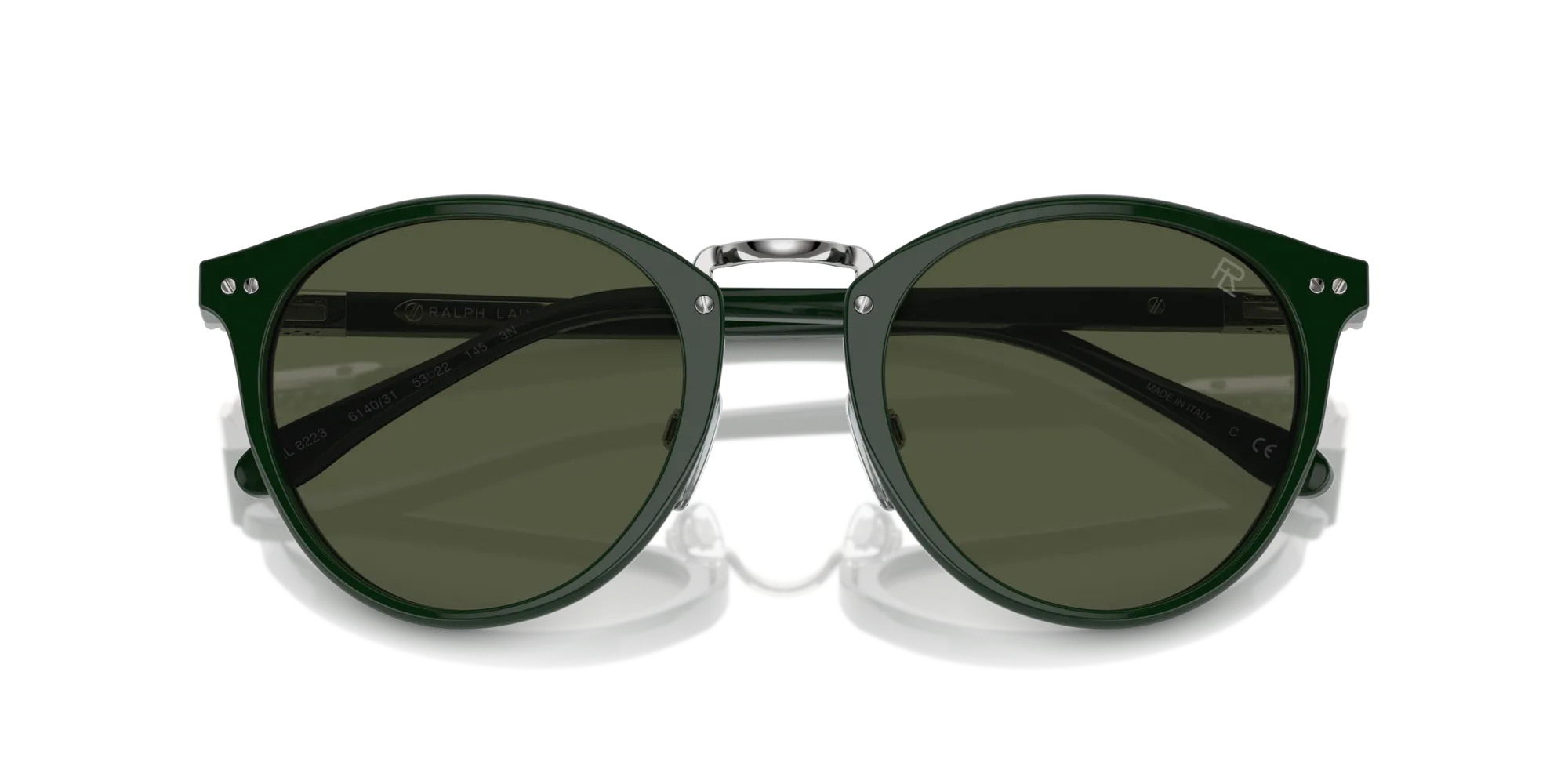 Ralph Lauren RL8223 THE QUINCY 614031 Occhiali da sole Acetato Verde Verde Pantos Normale - immagine 2