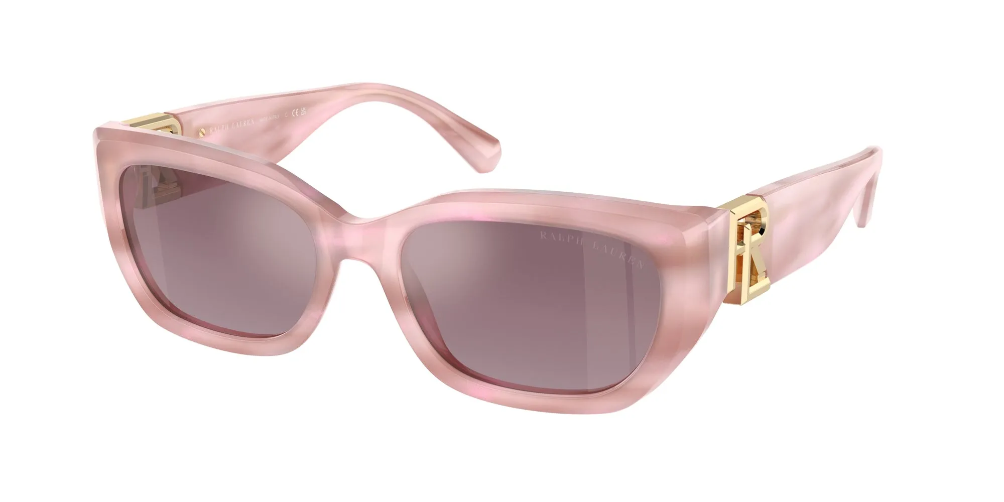 Ralph Lauren RL8222 THE BRIDGET 61806X Occhiali da sole Acetato Rosa Rosa Cat Eye Normale Specchiato - immagine 1