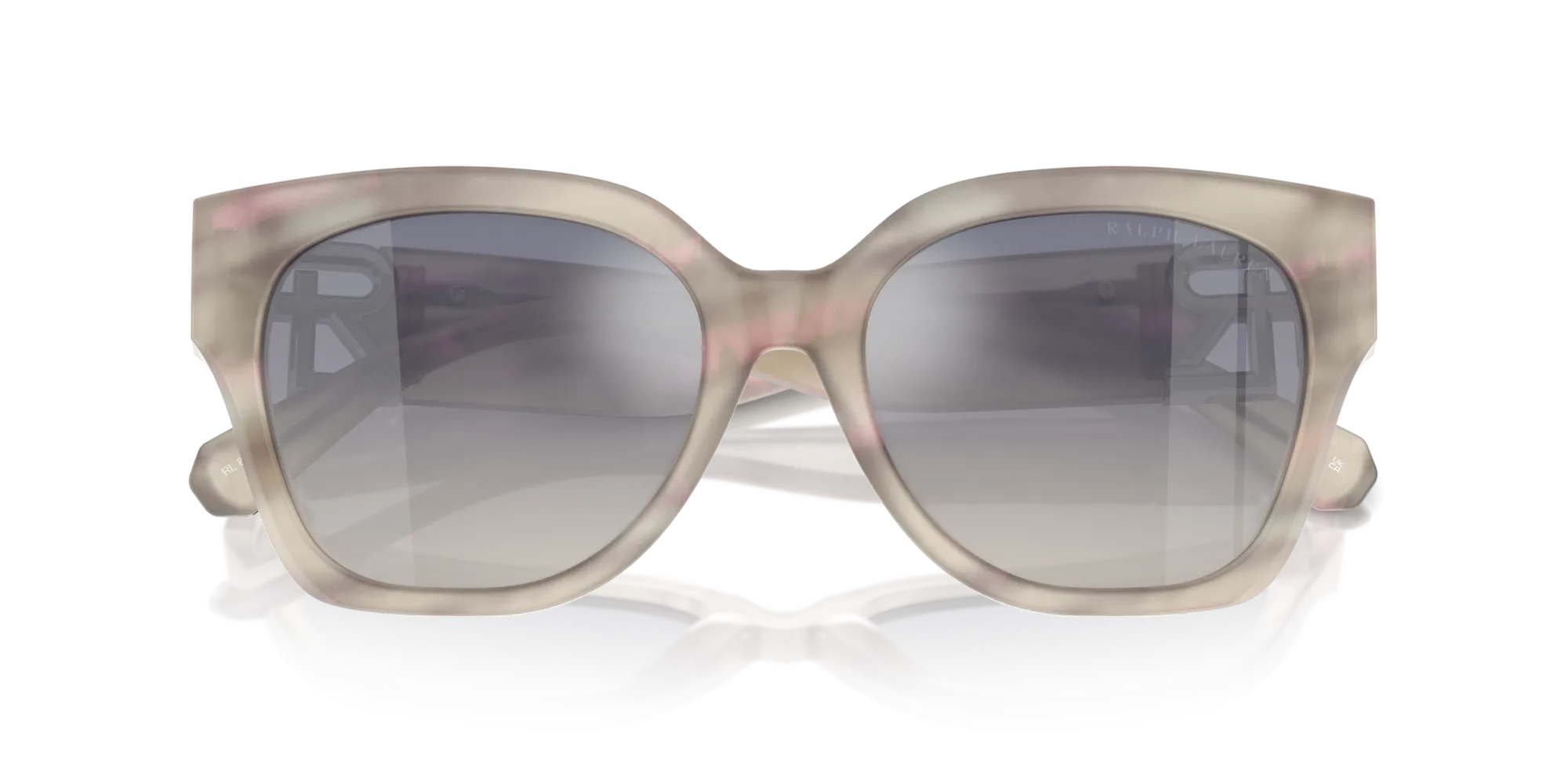Ralph Lauren RL8221 THE OVERSZED RICKY 61774L Occhiali da sole Acetato Grigio Blu Farfalla Normale Sfumato - immagine 2