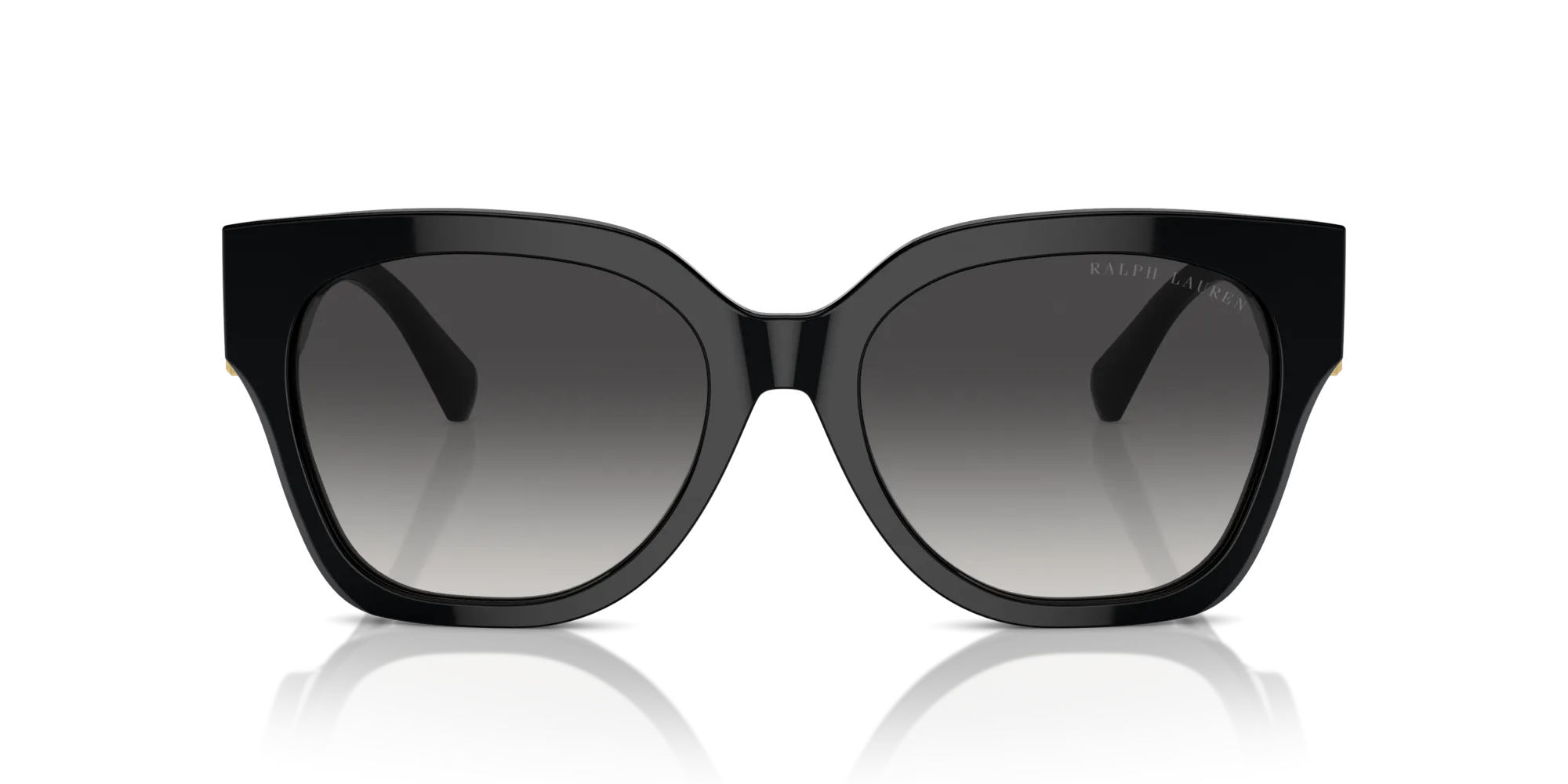 Ralph Lauren RL8221 THE OVERSZED RICKY 50018G Occhiali da sole Acetato Nero Grigio Farfalla Normale Sfumato - immagine 3