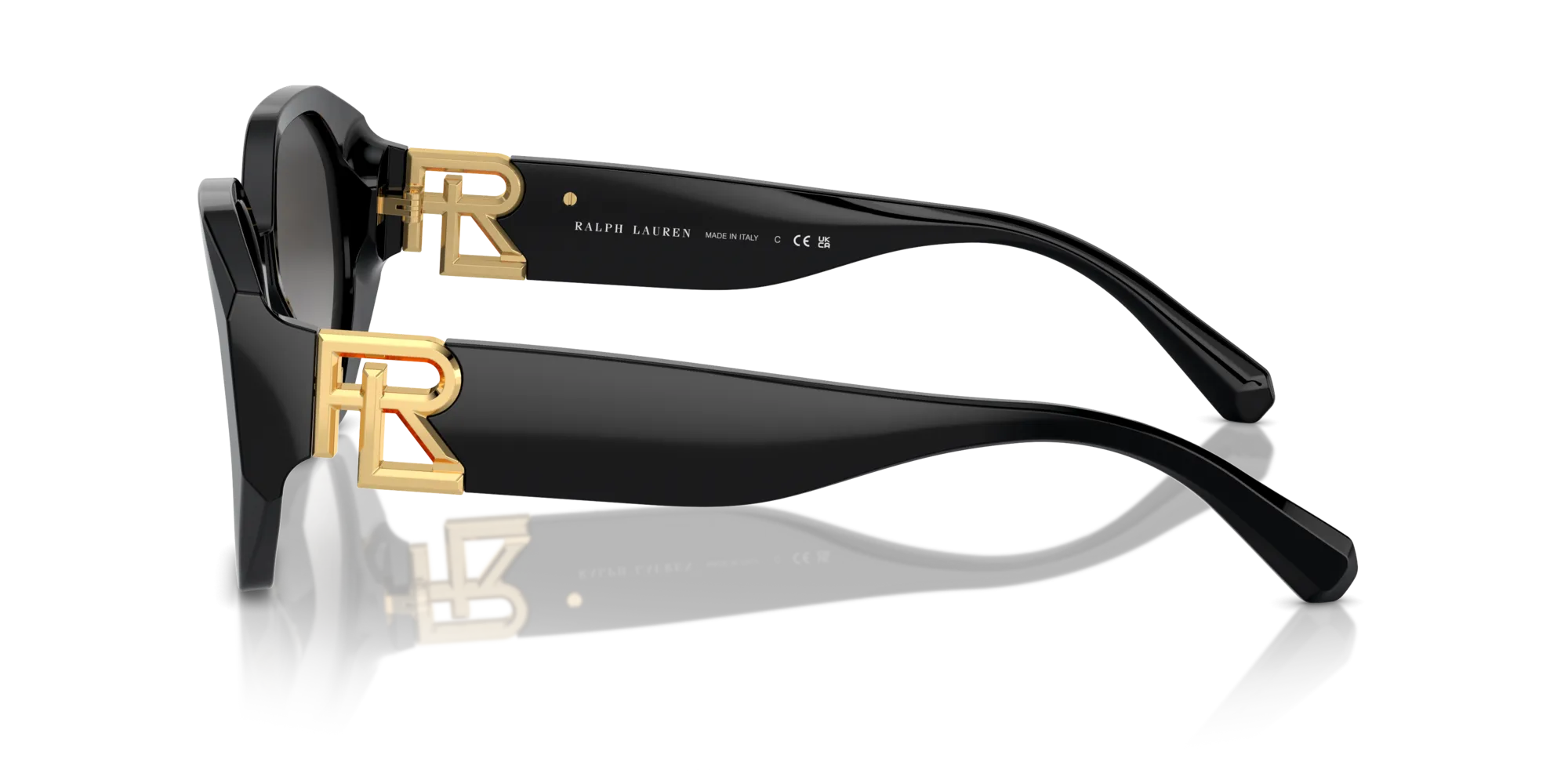 Ralph Lauren RL8220 THE JULIETTE 50018G Occhiali da sole Acetato Nero Grigio Farfalla Normale Sfumato - immagine 4
