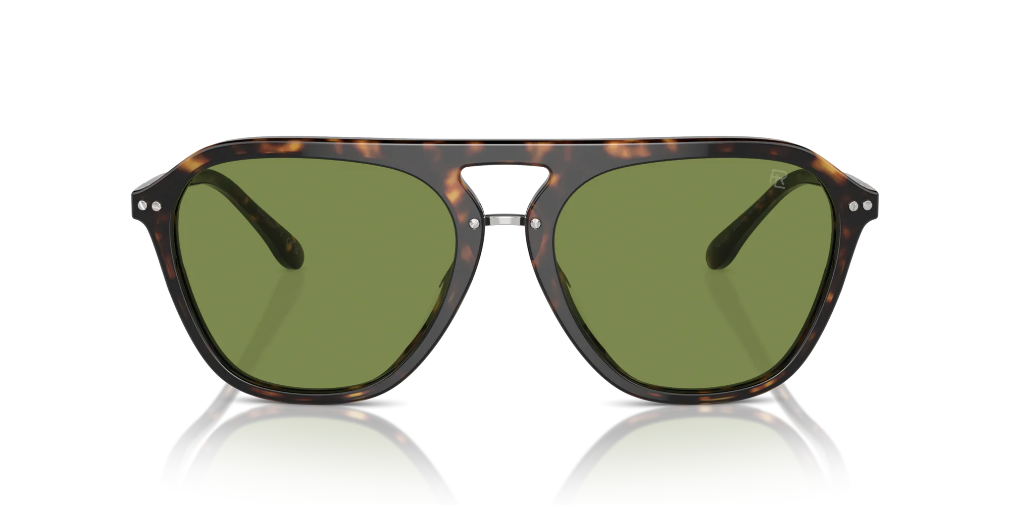 Ralph Lauren RL8219U THE HUGH 50034E Occhiali da sole Acetato Marrone Verde Squadrata Normale Antiriflesso - immagine 3
