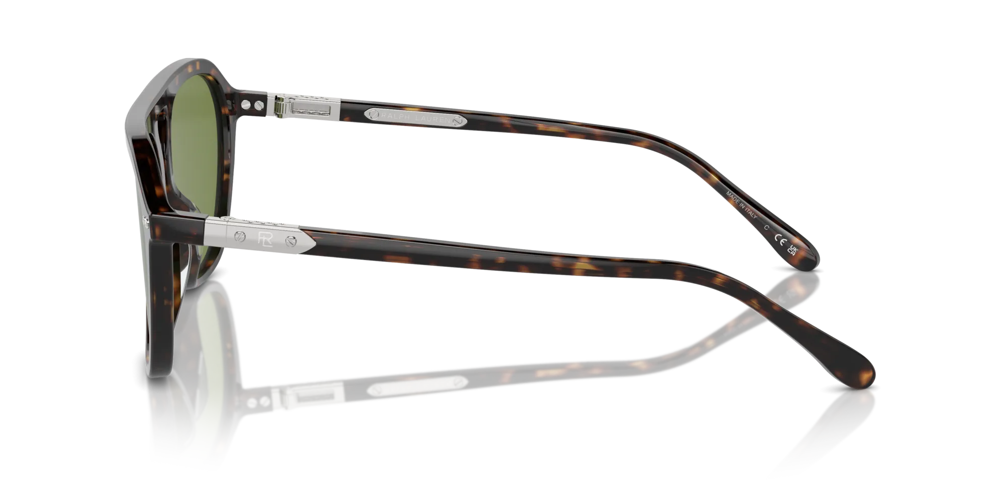 Ralph Lauren RL8219U THE HUGH 50034E Occhiali da sole Acetato Marrone Verde Squadrata Normale Antiriflesso - immagine 4