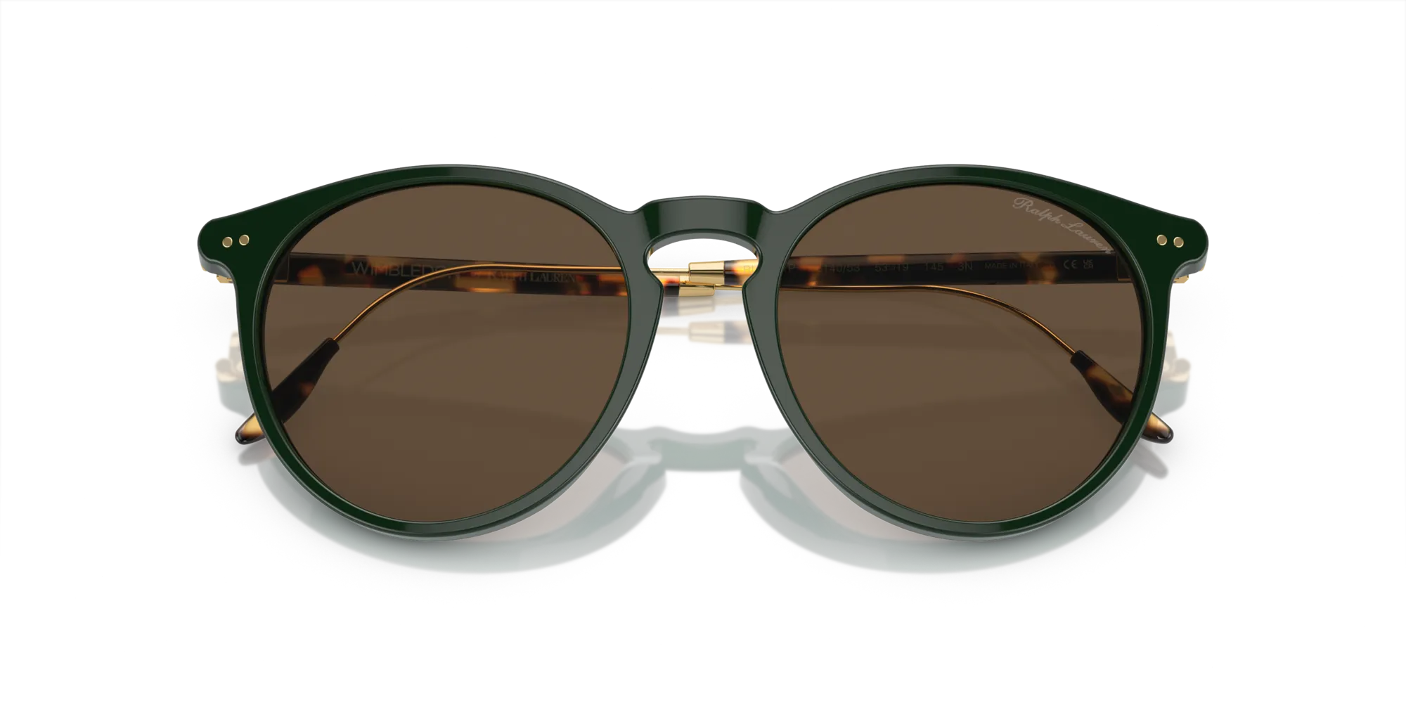 Ralph Lauren RL8181P 614053 Occhiali da sole Acetato Verde Marrone Pantos Normale Antiriflesso - immagine 2