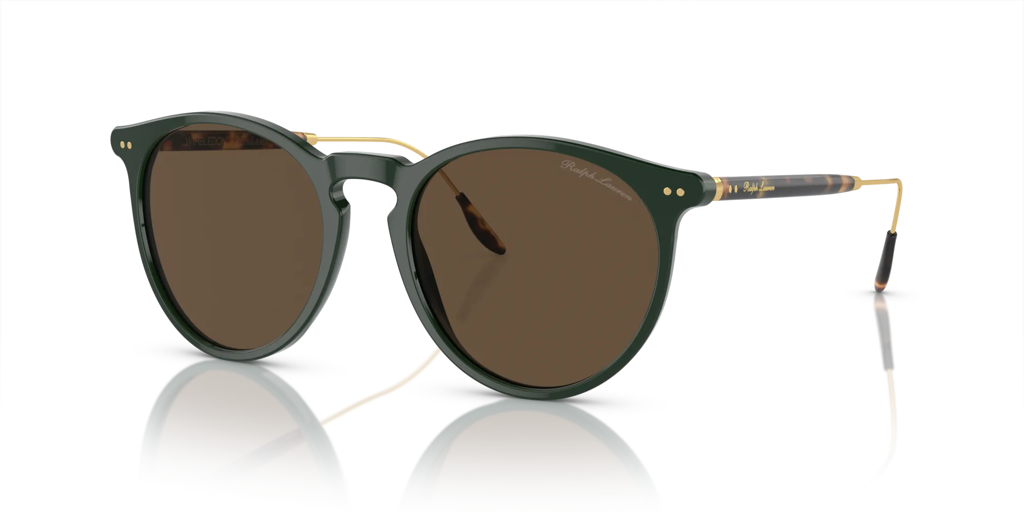 Ralph Lauren RL8181P 614053 Occhiali da sole Acetato Verde Marrone Pantos Normale Antiriflesso - immagine 4