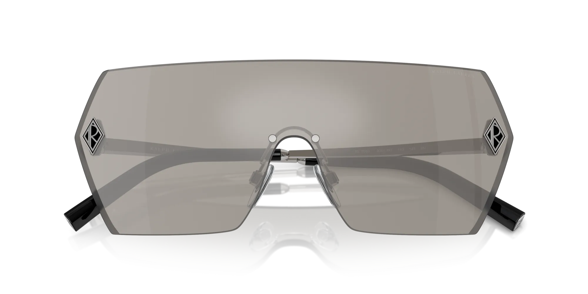 Ralph Lauren RL7085 THE HARPER 90016G Occhiali da sole Metallo Grigio Grigio Squadrata Normale Specchiato - immagine 2