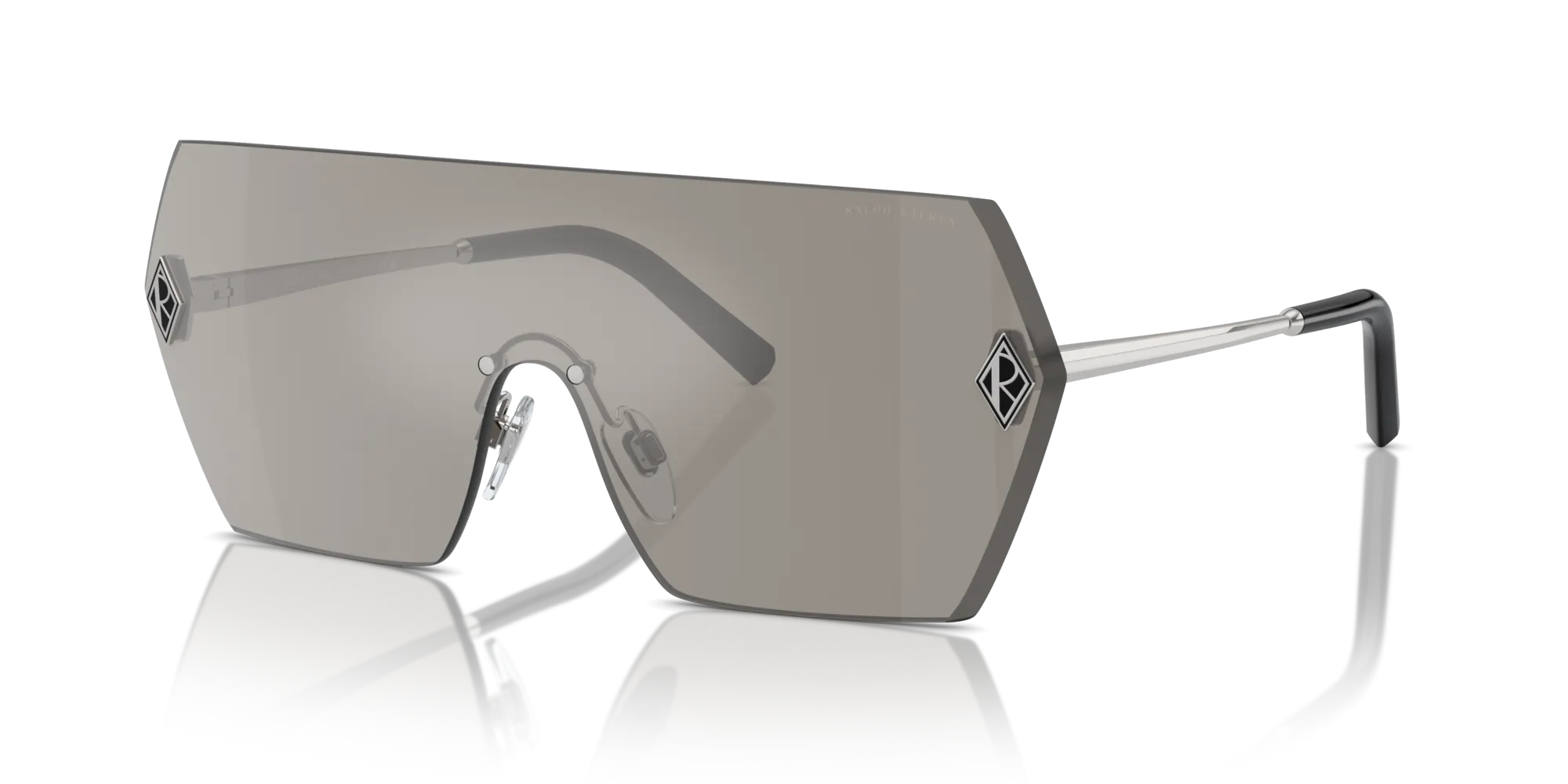 Ralph Lauren RL7085 THE HARPER 90016G Occhiali da sole Metallo Grigio Grigio Squadrata Normale Specchiato - immagine 4