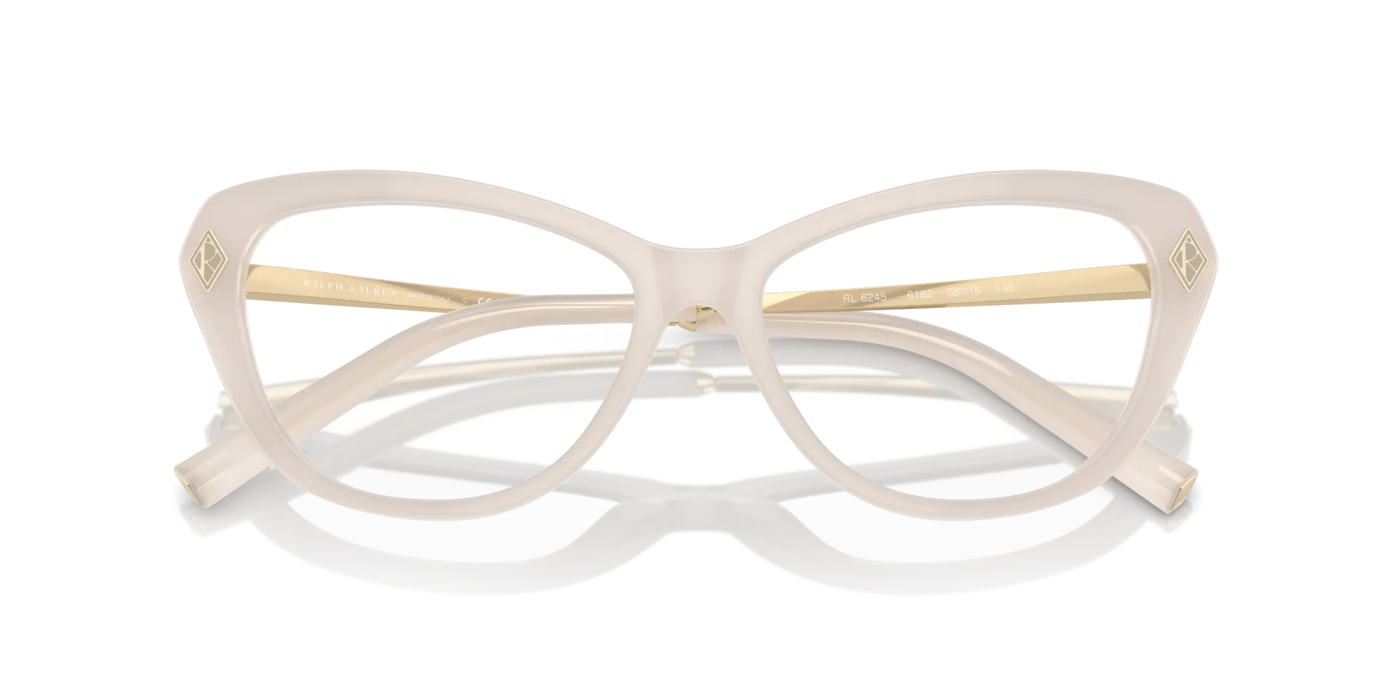 Ralph Lauren RL6245 6182 Montature da vista Acetato Bianco Trasparente Cat Eye Normale - immagine 2