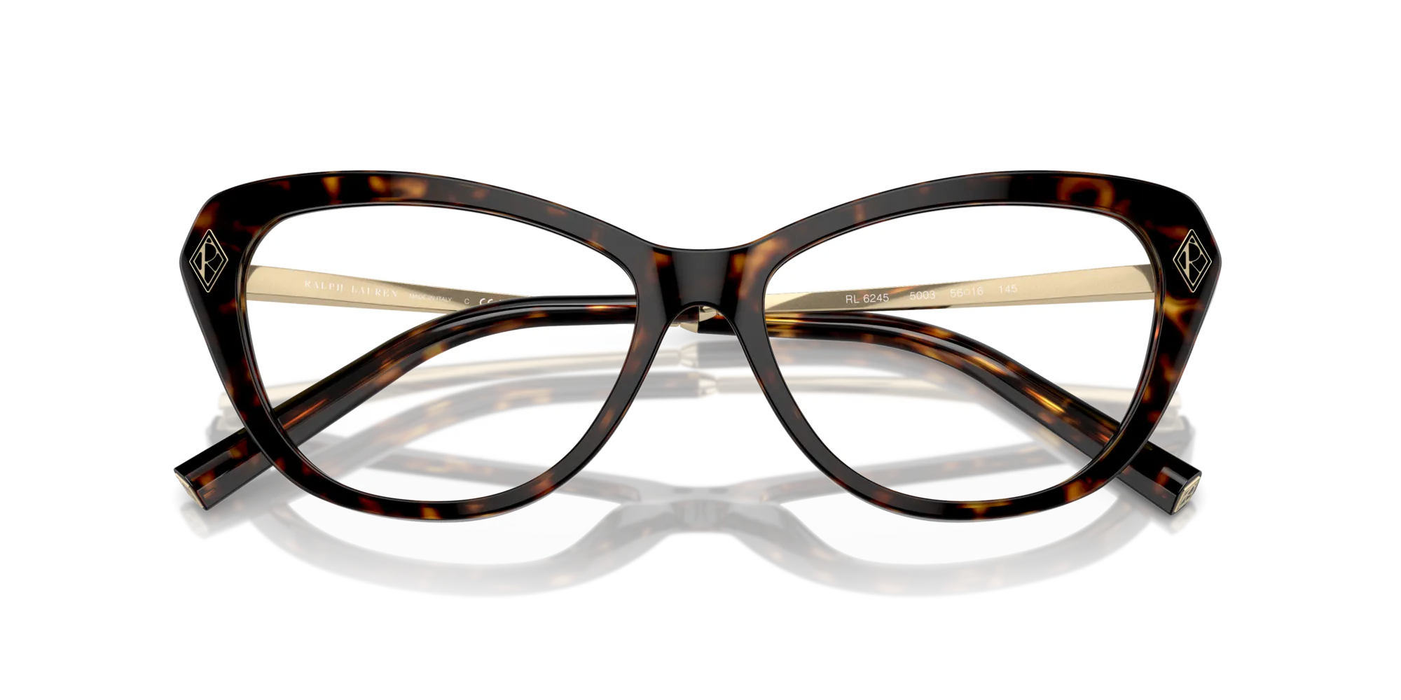 Ralph Lauren RL6245 5003 Montature da vista Acetato Marrone Trasparente Cat Eye Normale - immagine 2