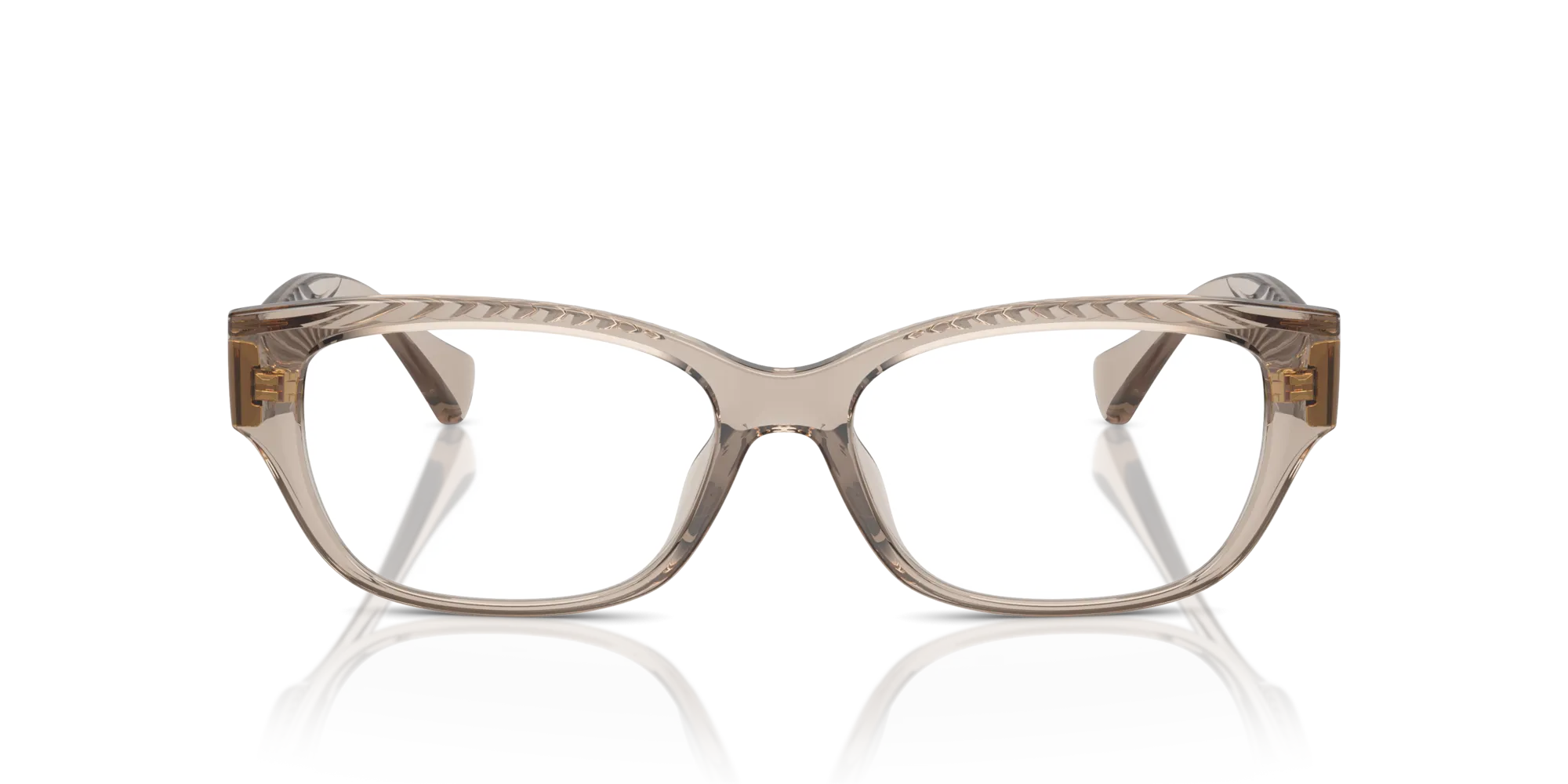 Ralph Lauren RA7165U 5802 Montature da vista Iniettato Beige Trasparente Rotonda Normale - immagine 3