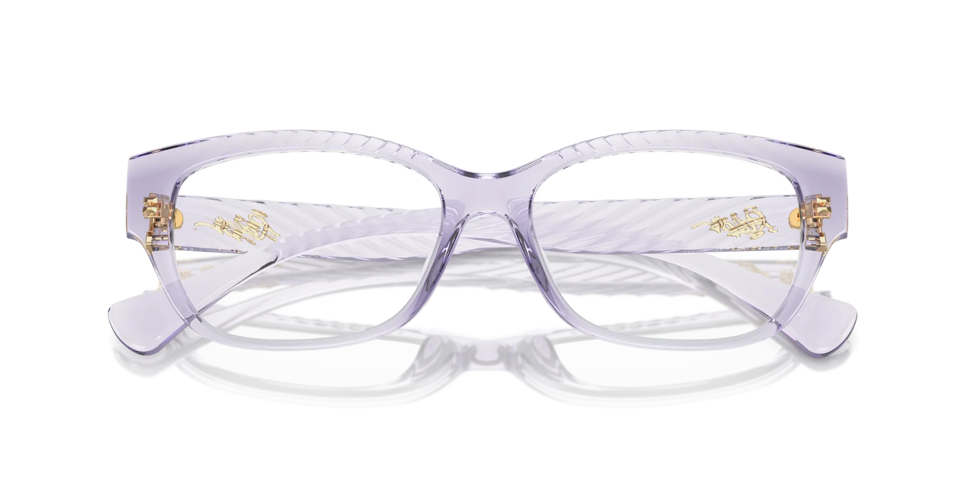 Ralph Lauren RA7165U 5746 Montature da vista Iniettato Viola Rotonda Normale - immagine 2