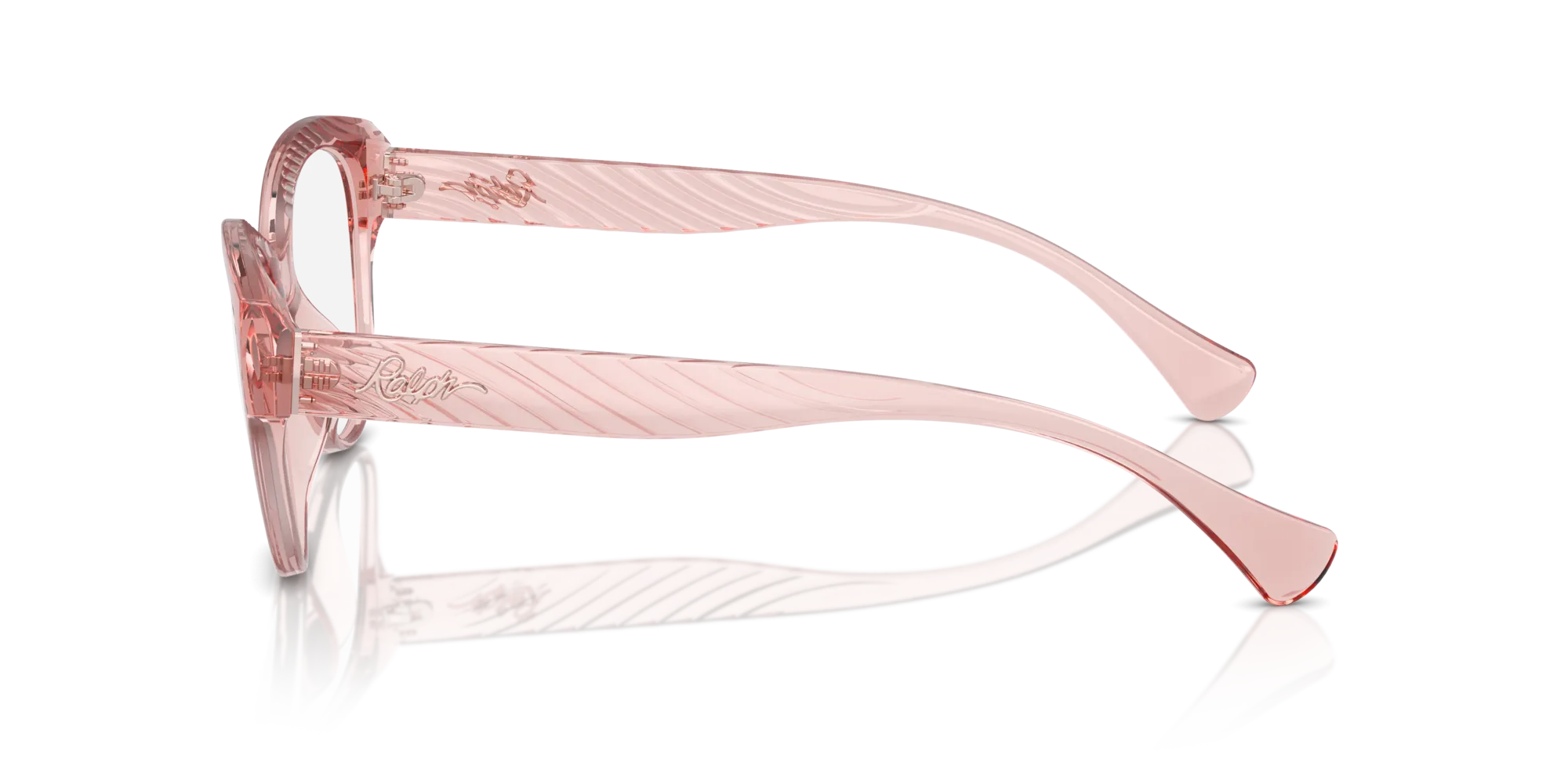 Ralph Lauren RA7164U 5801 Montature da vista Iniettato Rosa Trasparente Farfalla Normale - immagine 4