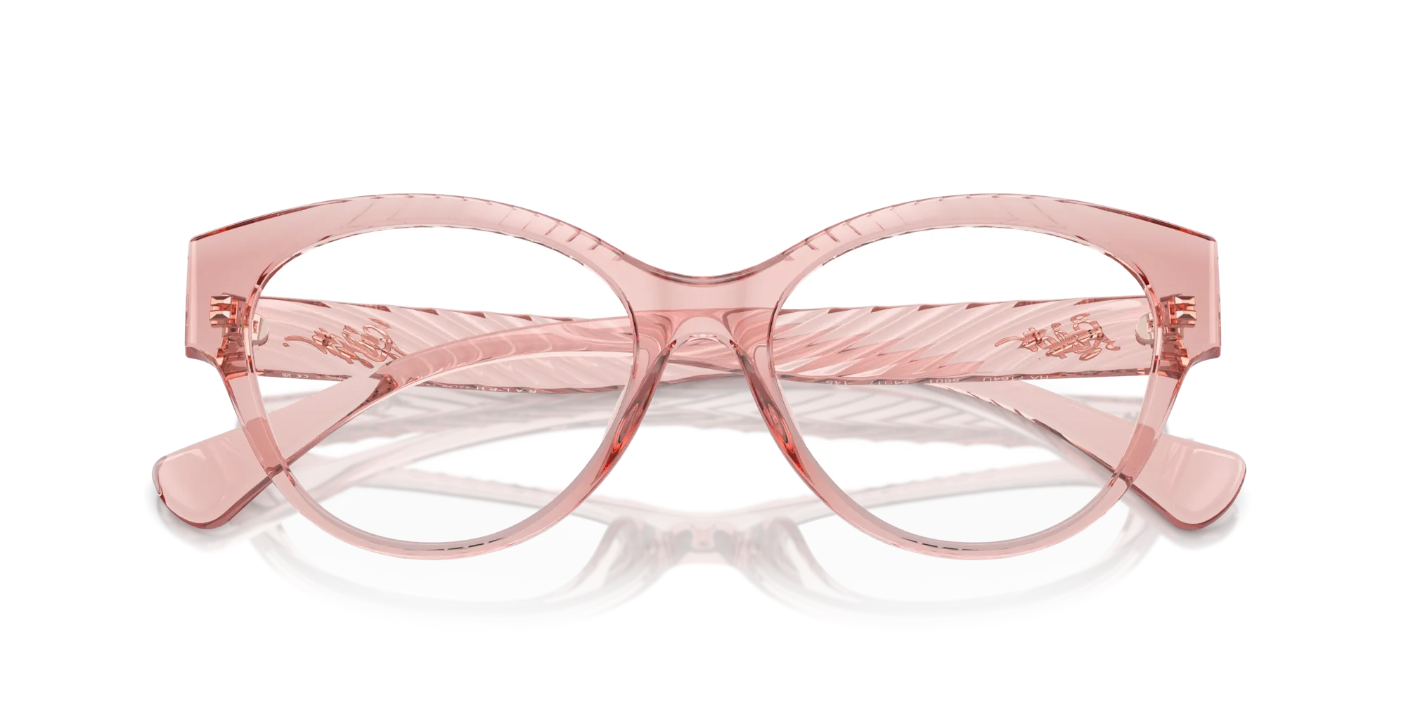 Ralph Lauren RA7164U 5801 Montature da vista Iniettato Rosa Farfalla Normale - immagine 2