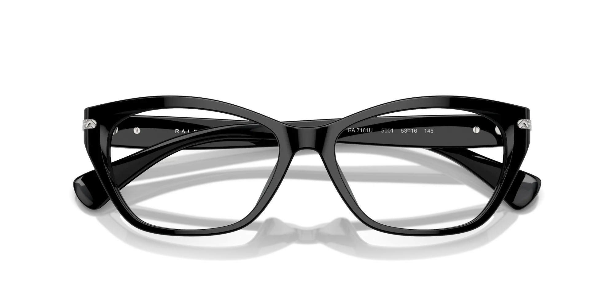 Ralph Lauren RA7161U 5001 Montature da vista Acetato Nero Trasparente Pillow Normale - immagine 2
