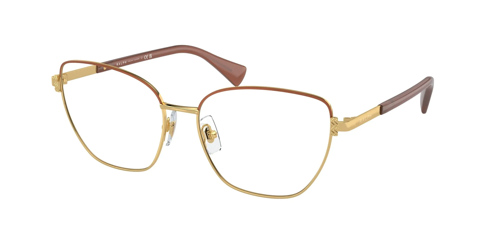 Ralph Lauren RA6060 9458 Montature da vista Metallo Oro Trasparente Cat Eye Normale - immagine 1