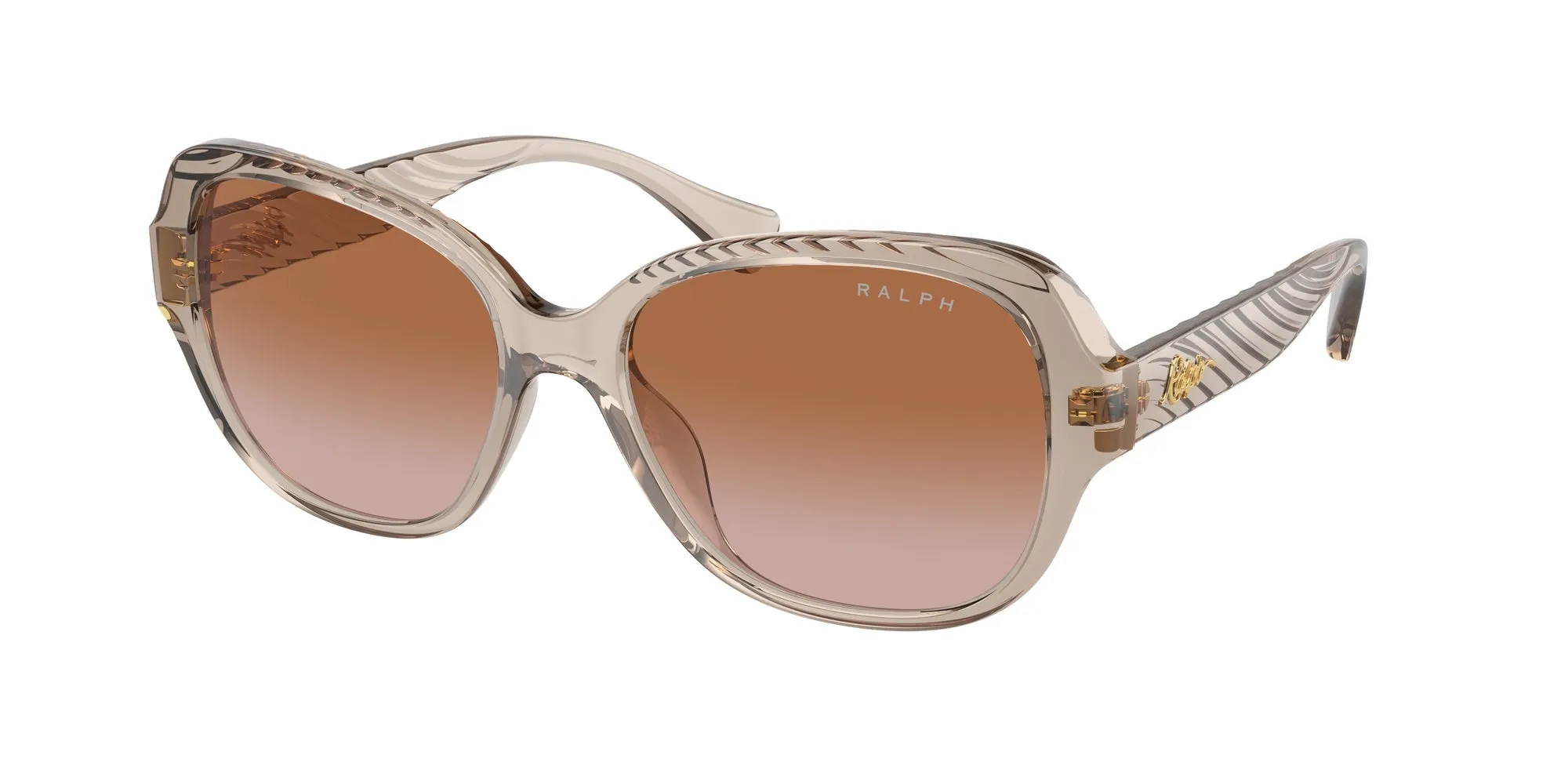 Ralph Lauren RA5316U 580213 Occhiali da sole Iniettato Beige Marrone Rotonda Normale Sfumato - immagine 1