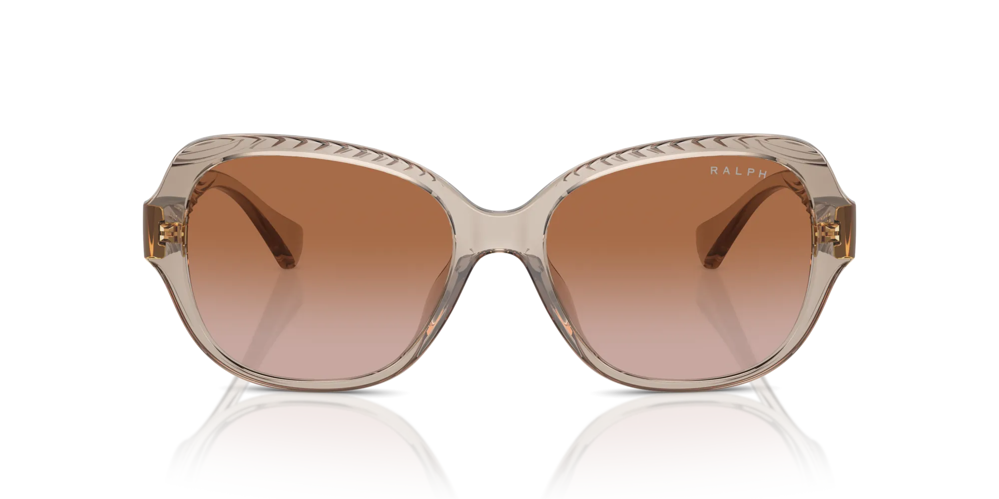 Ralph Lauren RA5316U 580213 Occhiali da sole Iniettato Beige Marrone Rotonda Normale Sfumato - immagine 3