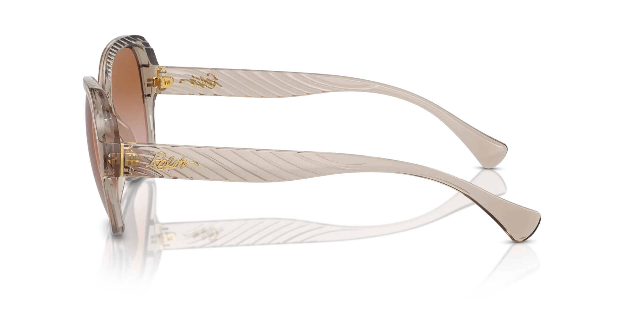 Ralph Lauren RA5316U 580213 Occhiali da sole Iniettato Beige Marrone Rotonda Normale Sfumato - immagine 4