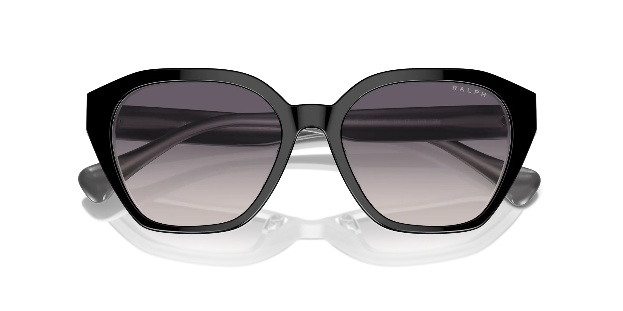 Ralph Lauren RA5315U 606636 Occhiali da sole Acetato Nero Rosa Cat Eye Normale Sfumato - immagine 2