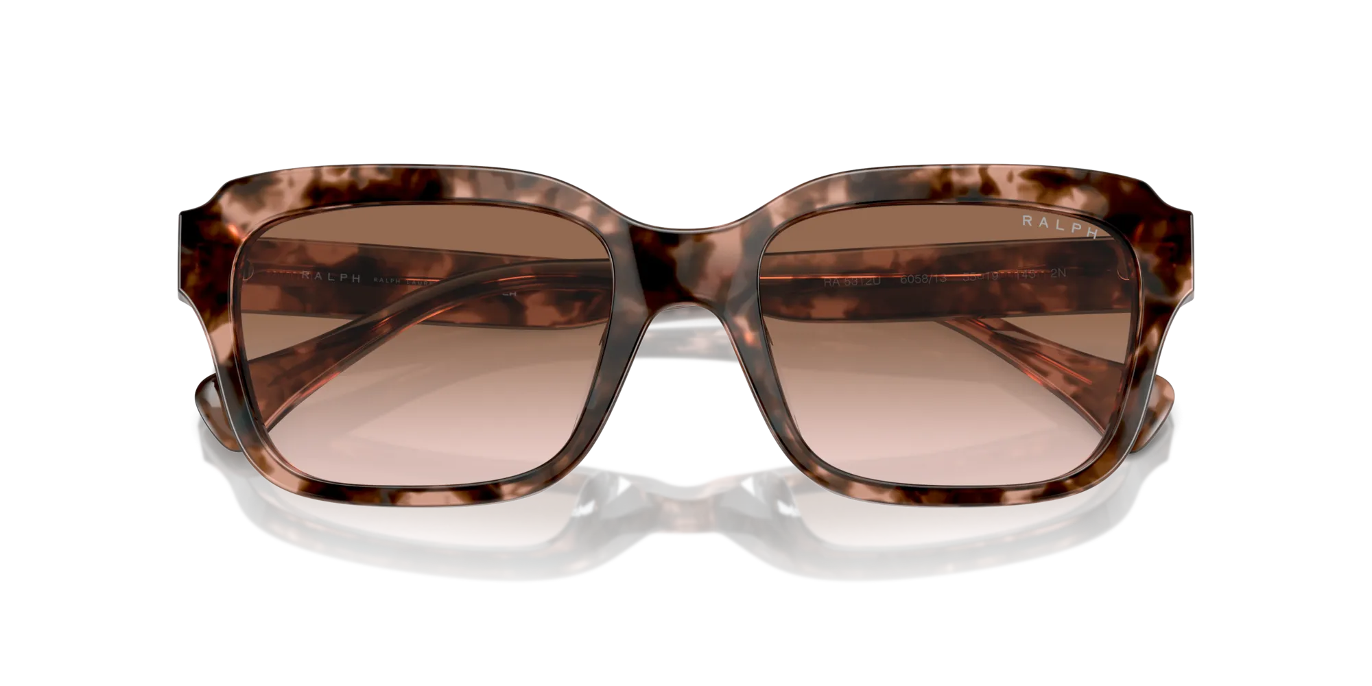 Ralph Lauren RA5312U 605813 Occhiali da sole Acetato Rosa Marrone Squadrata Normale Sfumato - immagine 2