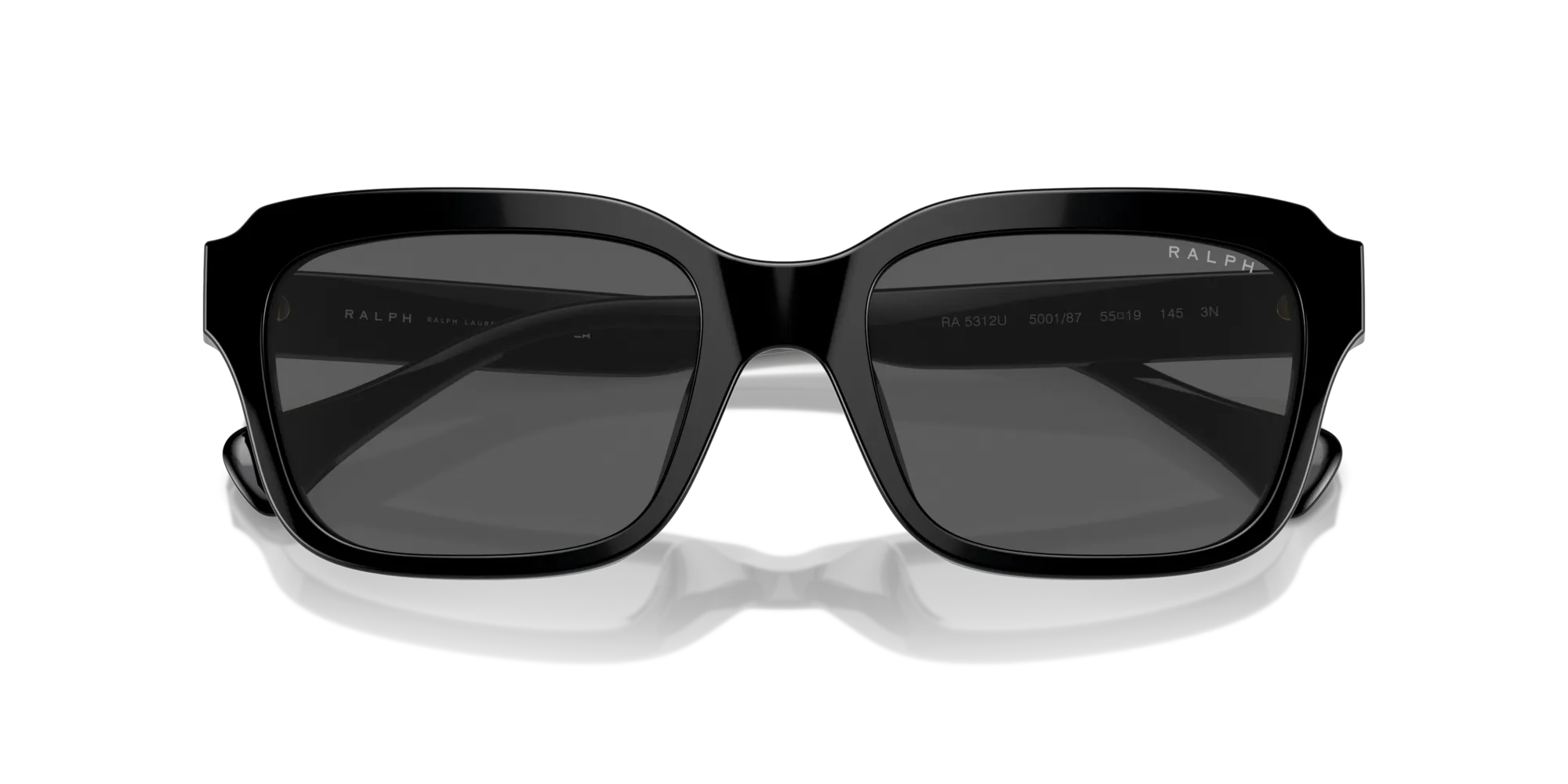 Ralph Lauren RA5312U 500187 Occhiali da sole Acetato Nero Grigio Squadrata Normale - immagine 2