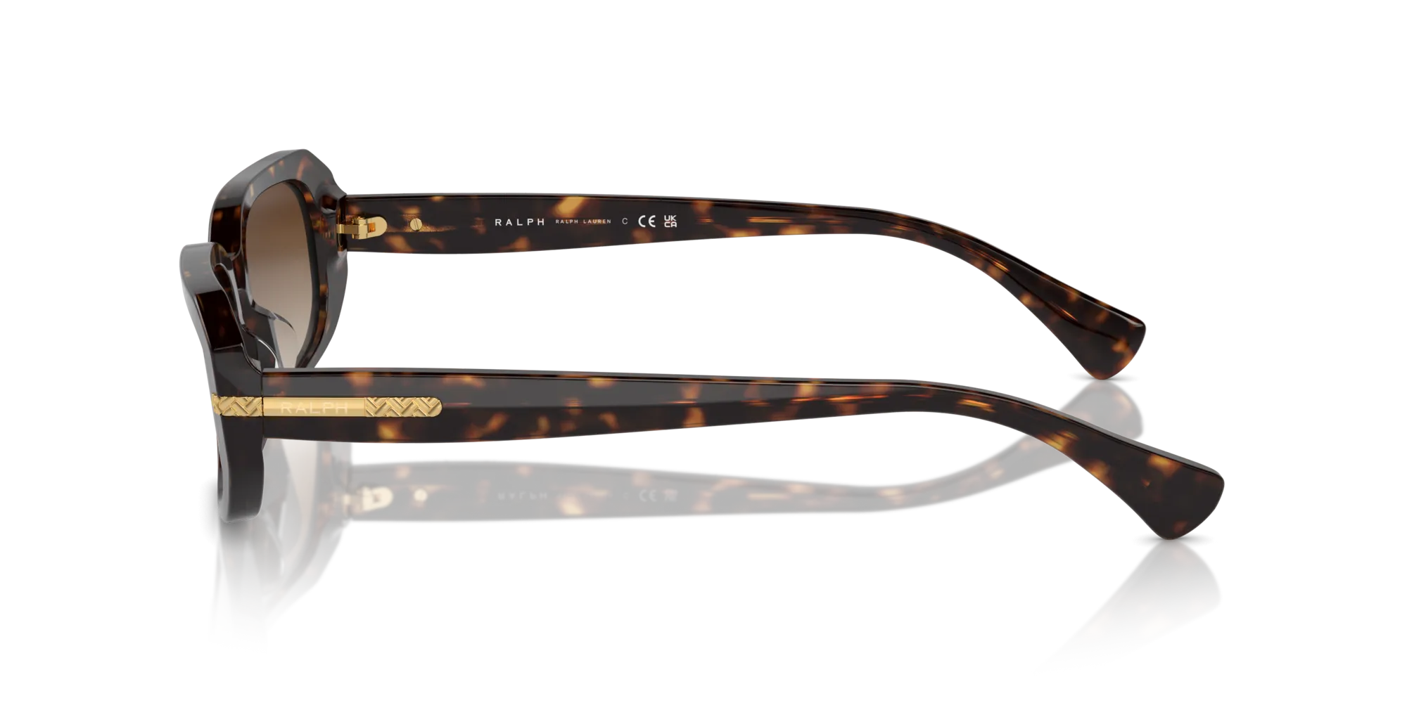 Ralph Lauren RA5311U 500313 Occhiali da sole Acetato Tartaruga Marrone Rotonda Normale Sfumato - immagine 4