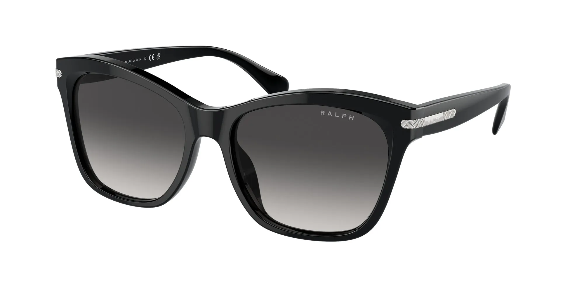 Ralph Lauren RA5310U 50018G Occhiali da sole Acetato Nero Grigio Squadrata Normale Sfumato - immagine 1