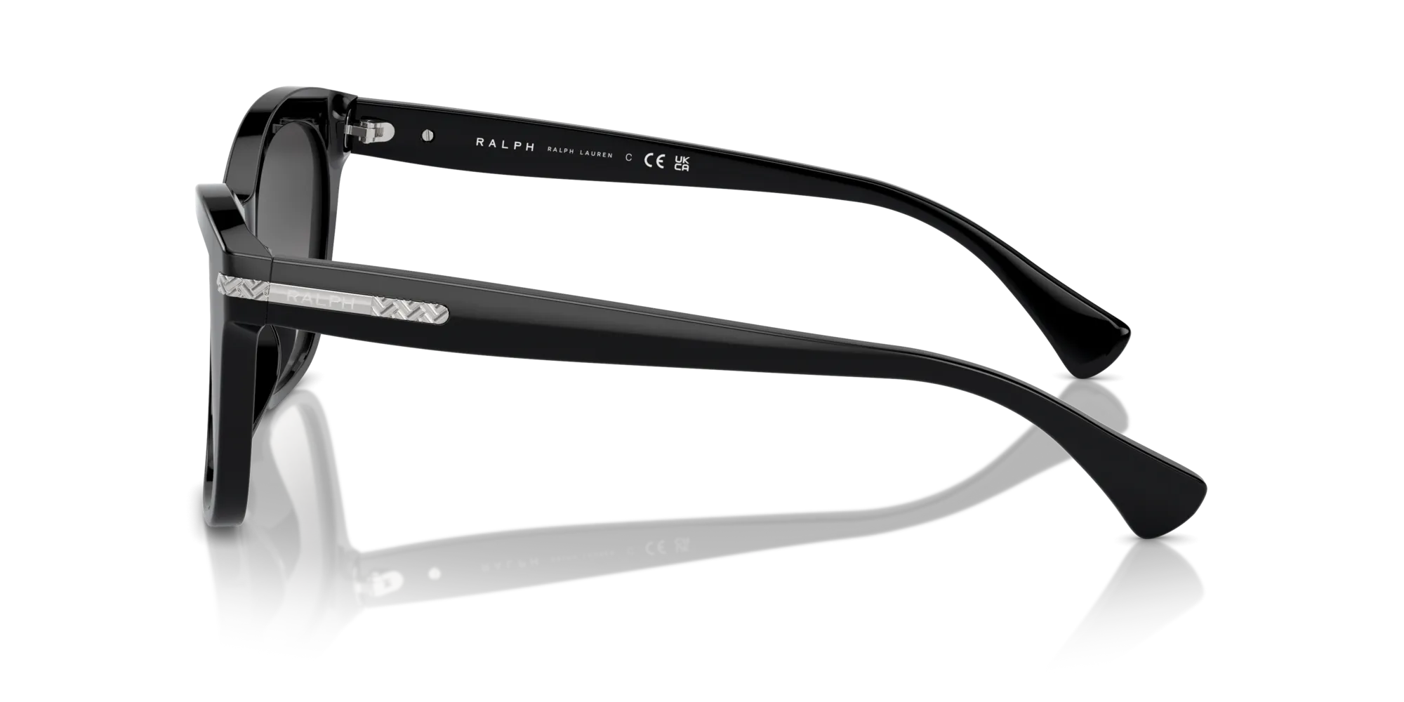 Ralph Lauren RA5310U 50018G Occhiali da sole Acetato Nero Grigio Squadrata Normale Sfumato - immagine 4