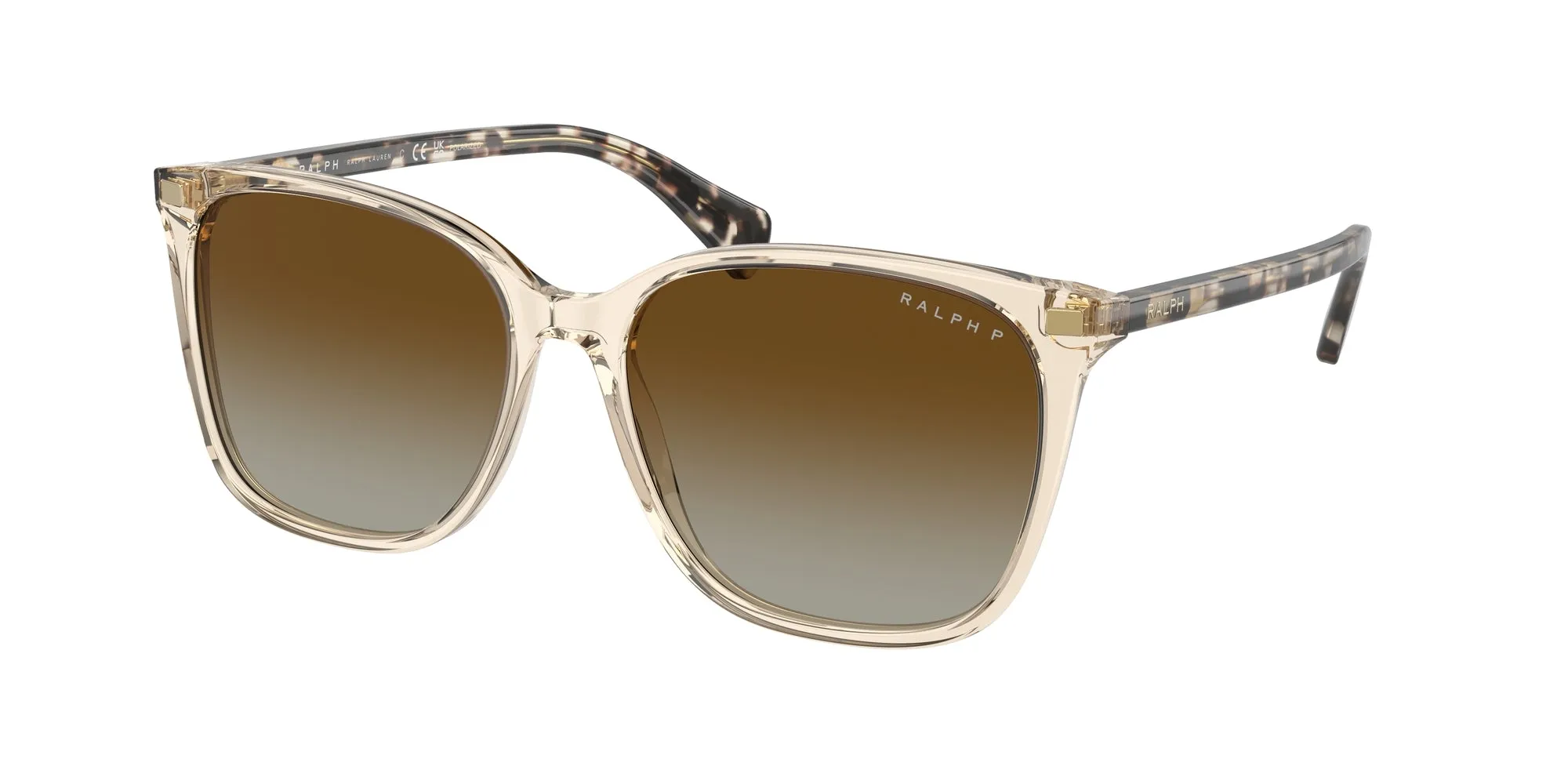 Ralph Lauren RA5293 VVCV 6072T5 Occhiali da sole Acetato Marrone Marrone Squadrata Polarizzata Sfumato - immagine 1