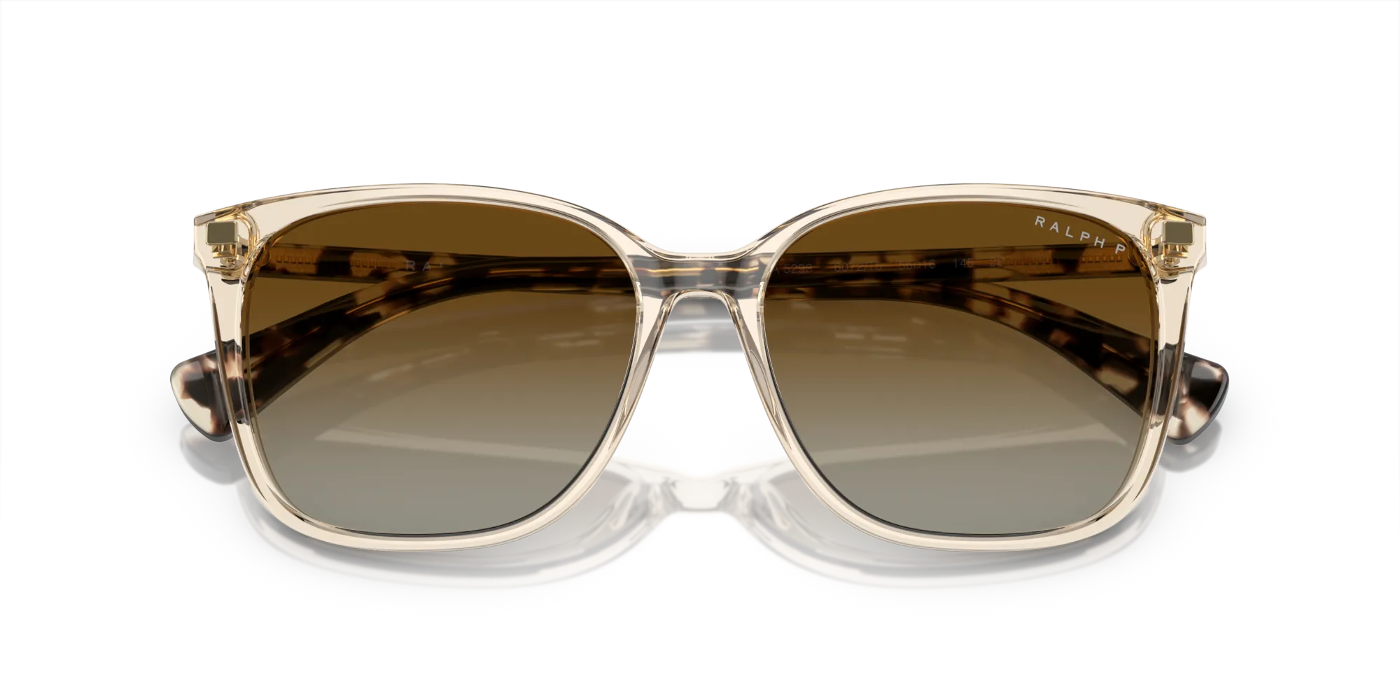 Ralph Lauren RA5293 VVCV 6072T5 Occhiali da sole Acetato Marrone Marrone Squadrata Polarizzata Sfumato - immagine 2