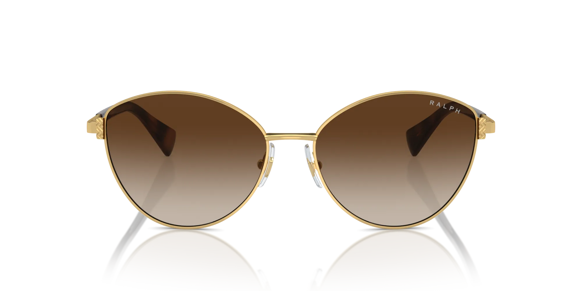 Ralph Lauren RA4145 900413 Occhiali da sole Metallo Oro Marrone Cat Eye Normale Sfumato - immagine 3