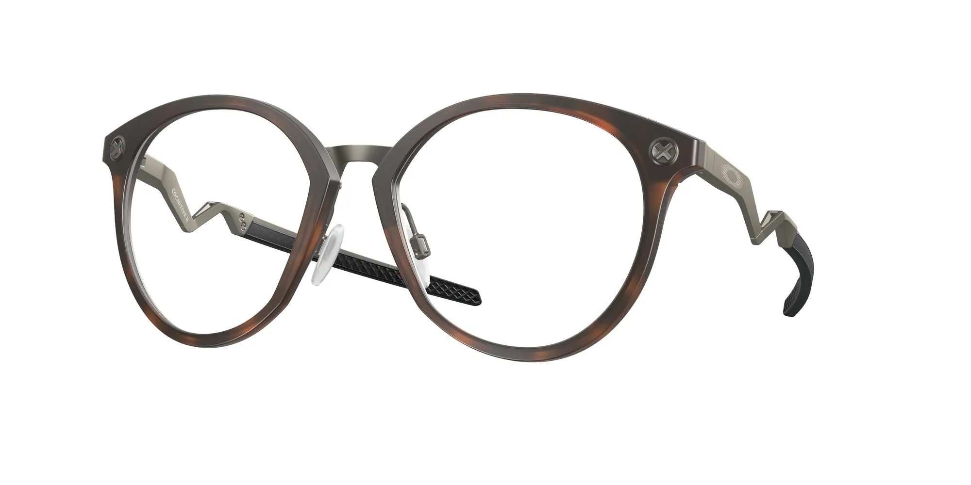 Oakley OX8181 COGNITIVE R 818104 Montature da vista Titanio Marrone Rotonda Normale - immagine 1