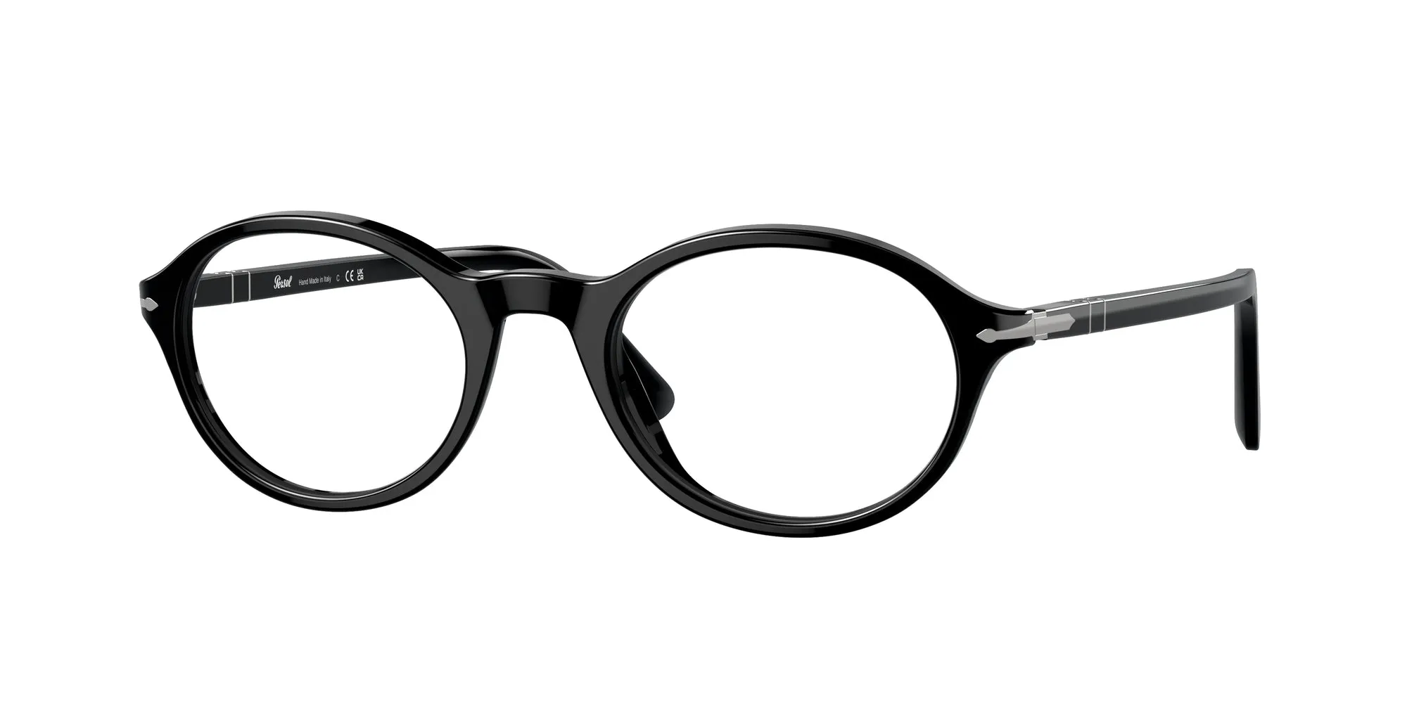 Persol PO3351V 95 Montature da vista Acetato Nero Trasparente Rotonda Normale - immagine 1