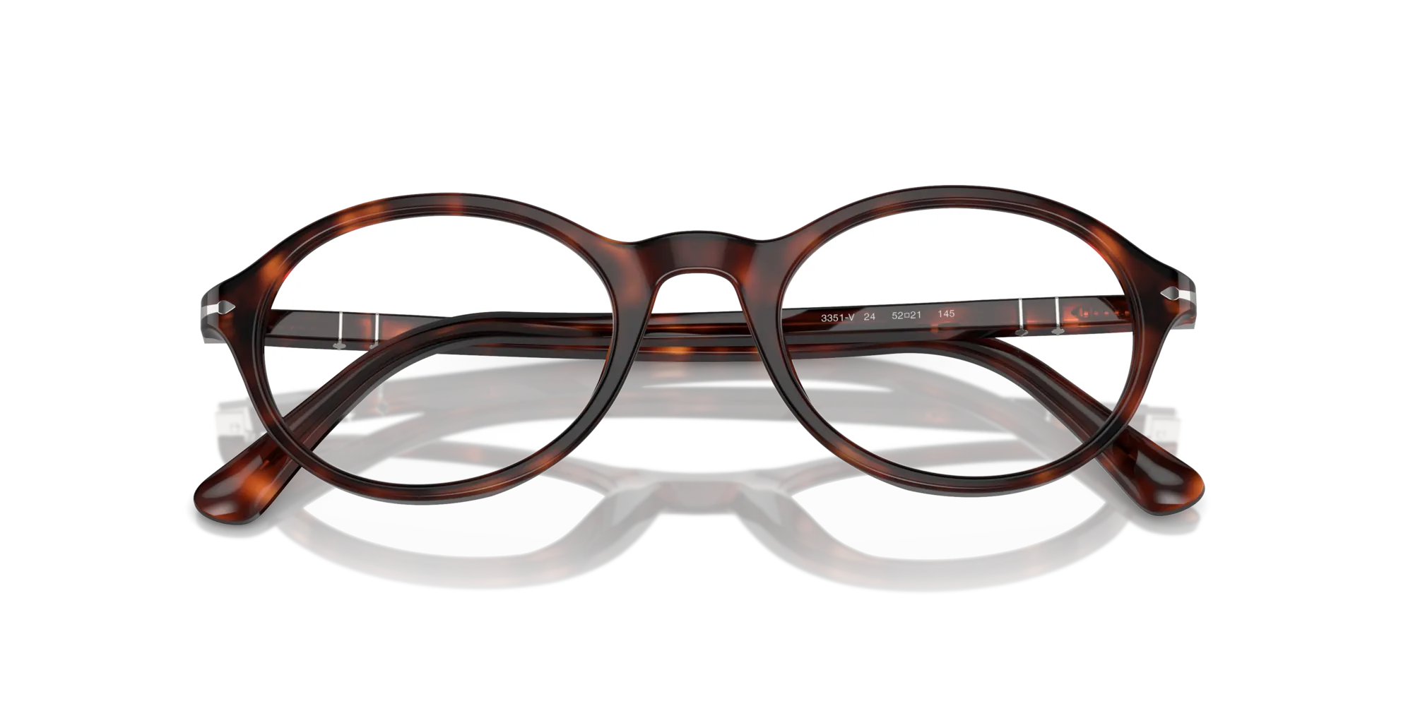 Persol PO3351V 24 Montature da vista Acetato Tartaruga Trasparente Rotonda Normale - immagine 2
