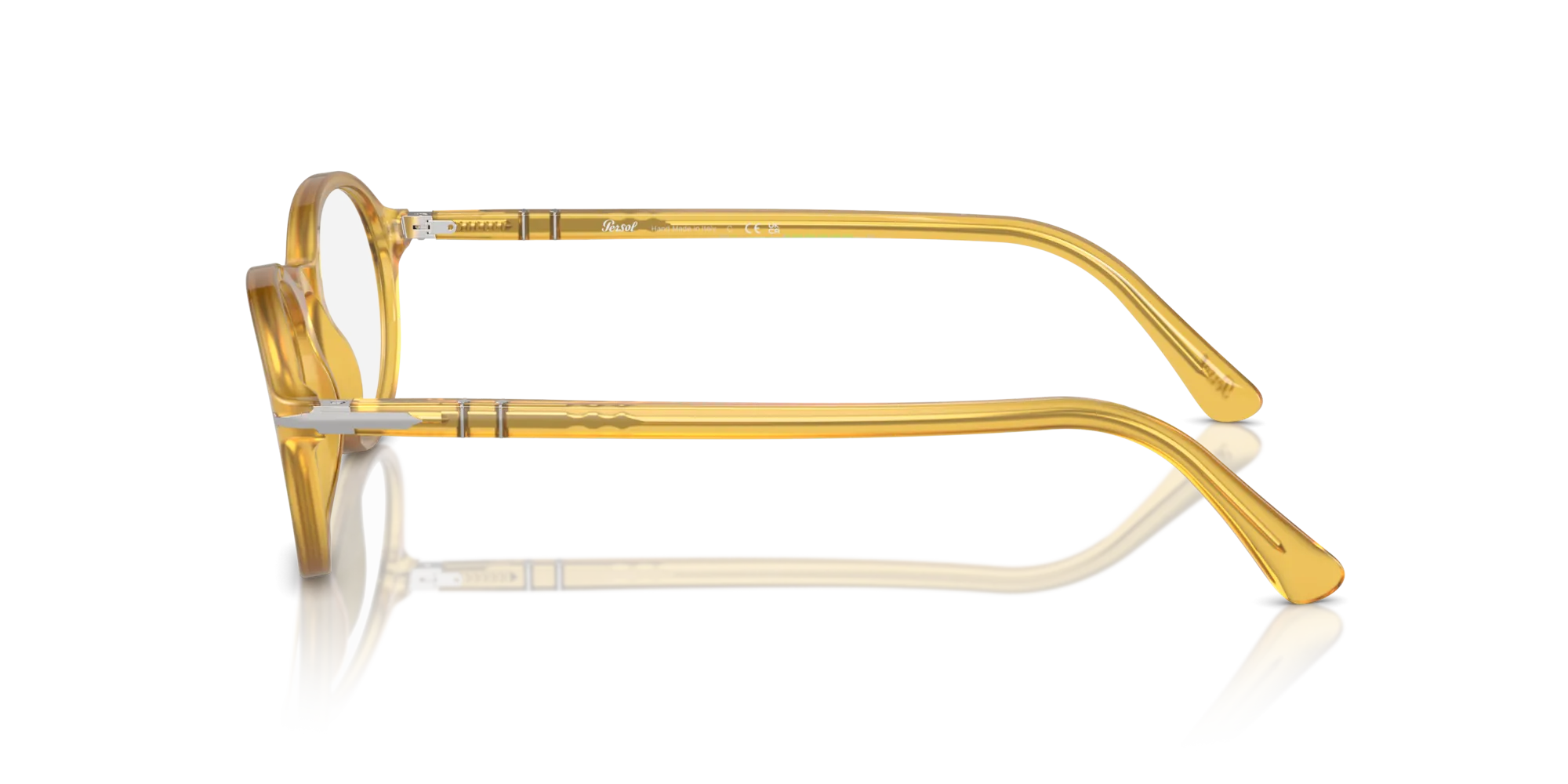 Persol PO3351V 204 Montature da vista Acetato Giallo Trasparente Rotonda Normale - immagine 4