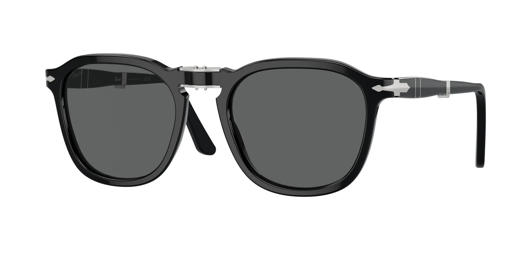 Persol PO3345S 95/B1 Occhiali da sole Acetato Nero Grigio Squadrata Normale - immagine 1