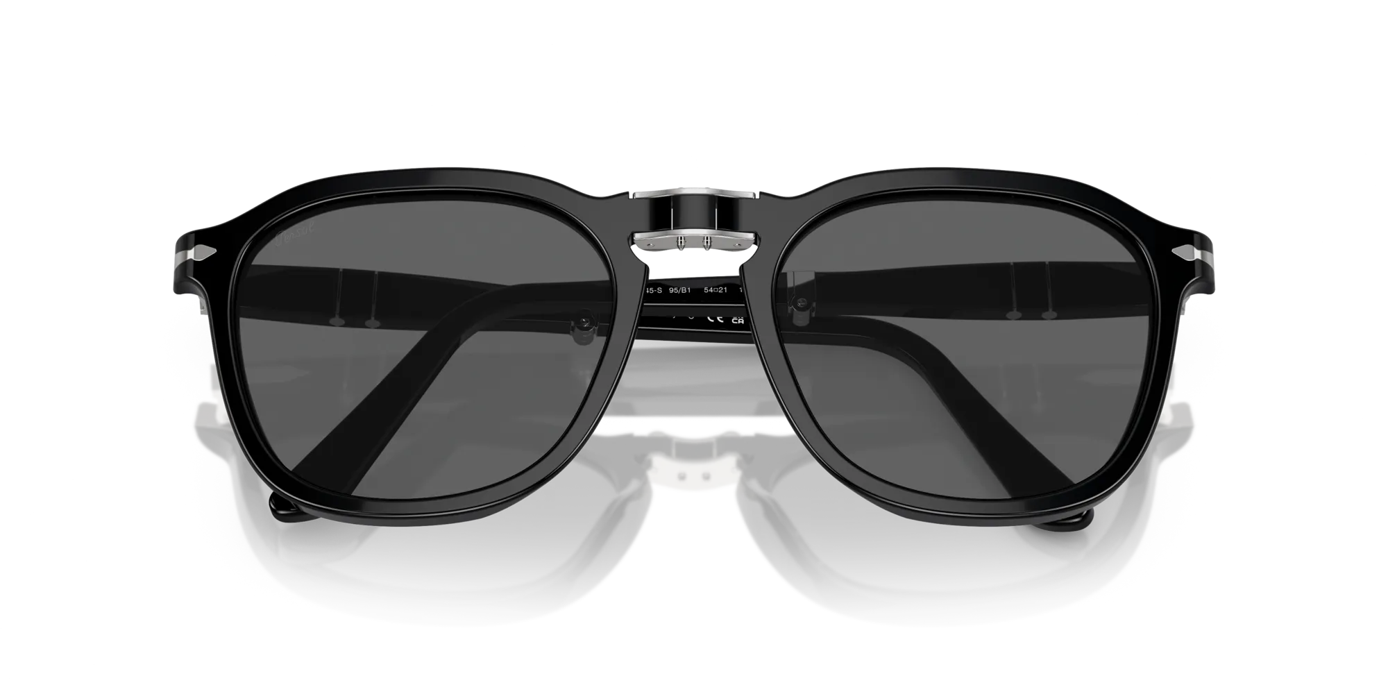 Persol PO3345S 95/B1 Occhiali da sole Acetato Nero Grigio Squadrata Normale - immagine 2
