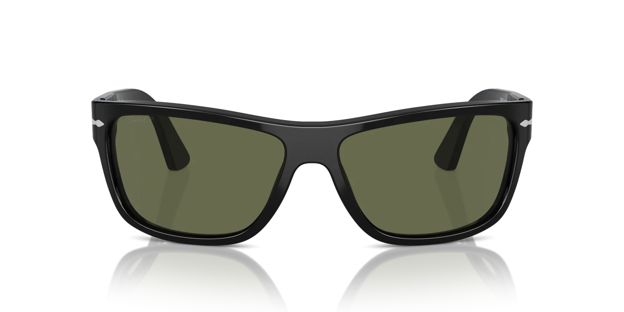 Persol PO3342S 95/58 Occhiali da sole Acetato Nero Verde Squadrata Polarizzata - immagine 3