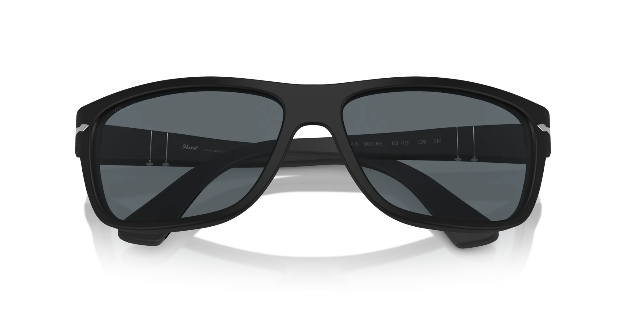 Persol PO3342S 900/R5 Occhiali da sole Acetato Nero Blu Squadrata Normale Antiriflesso - immagine 2