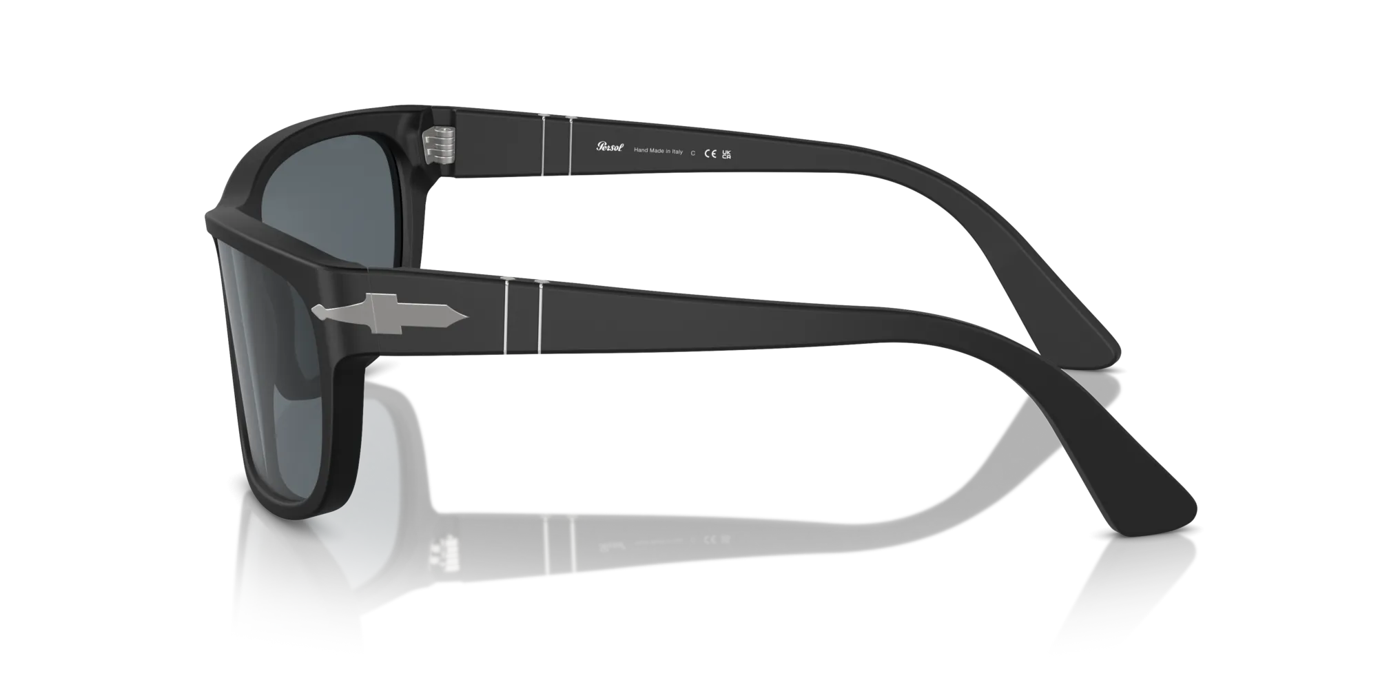 Persol PO3342S 900/R5 Occhiali da sole Acetato Nero Blu Squadrata Normale Antiriflesso - immagine 4