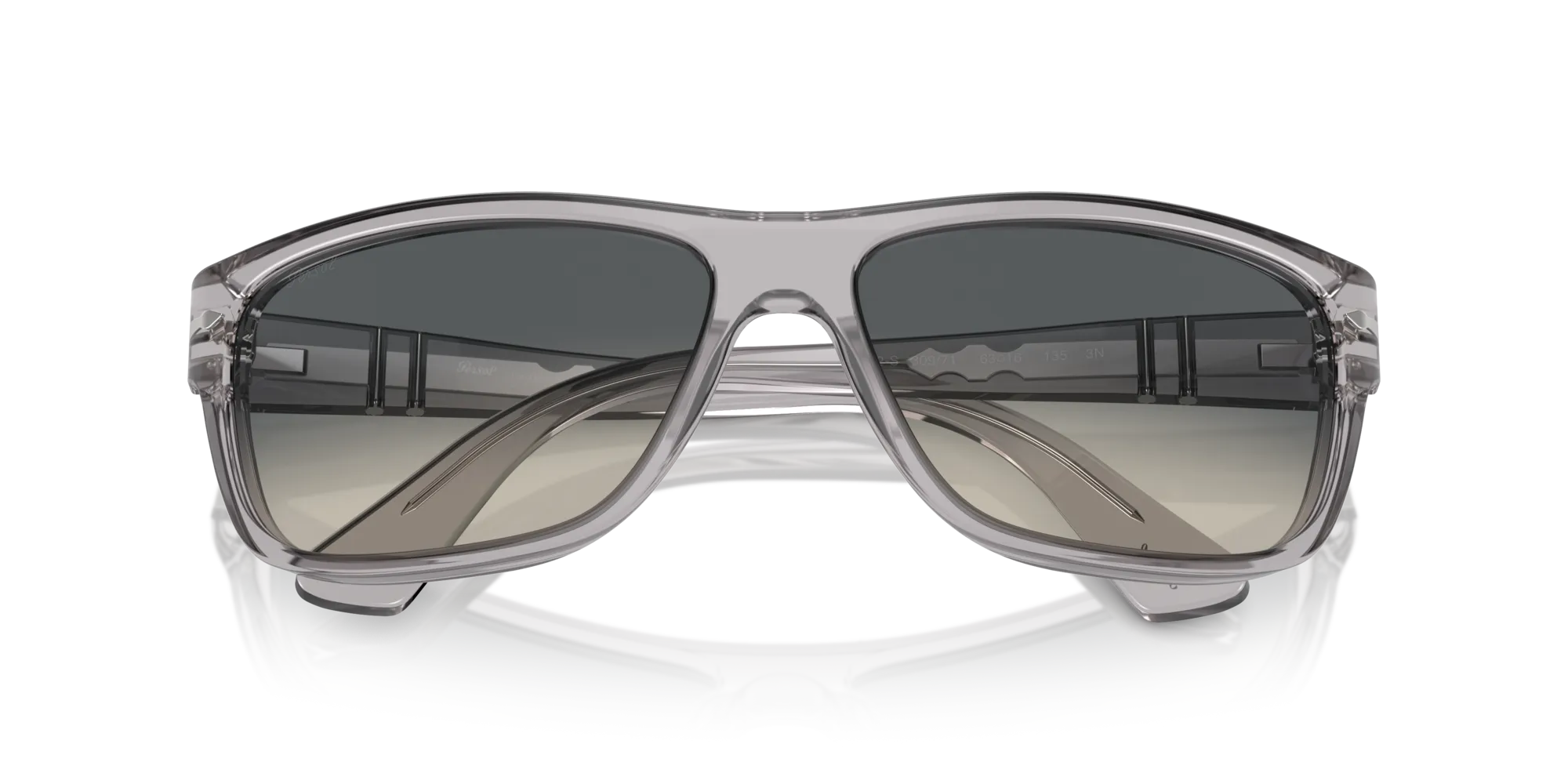 Persol PO3342S 309/71 Occhiali da sole Acetato Grigio Grigio Squadrata Normale Sfumato - immagine 2
