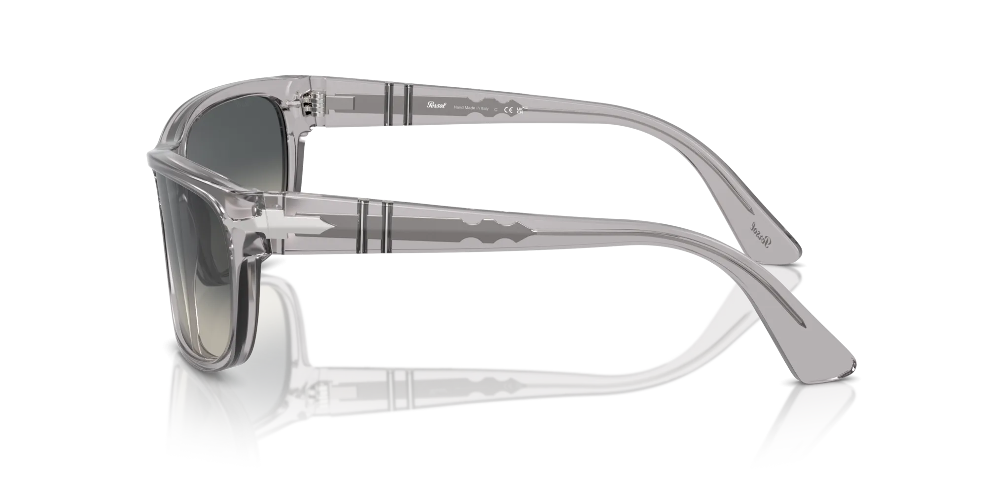 Persol PO3342S 309/71 Occhiali da sole Acetato Grigio Grigio Squadrata Normale Sfumato - immagine 4