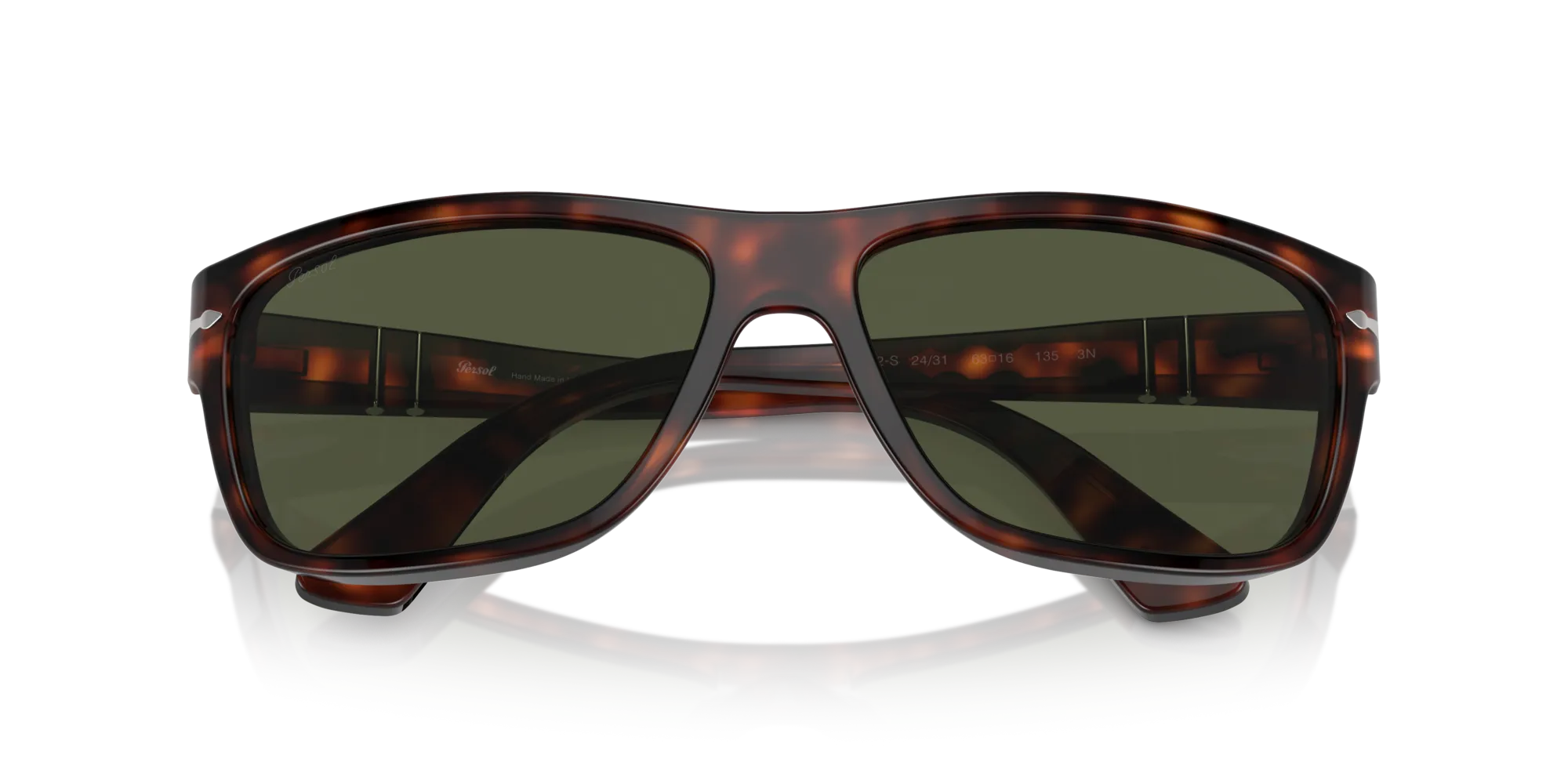 Persol PO3342S 24/31 Occhiali da sole Acetato Tartaruga Verde Squadrata Normale - immagine 2