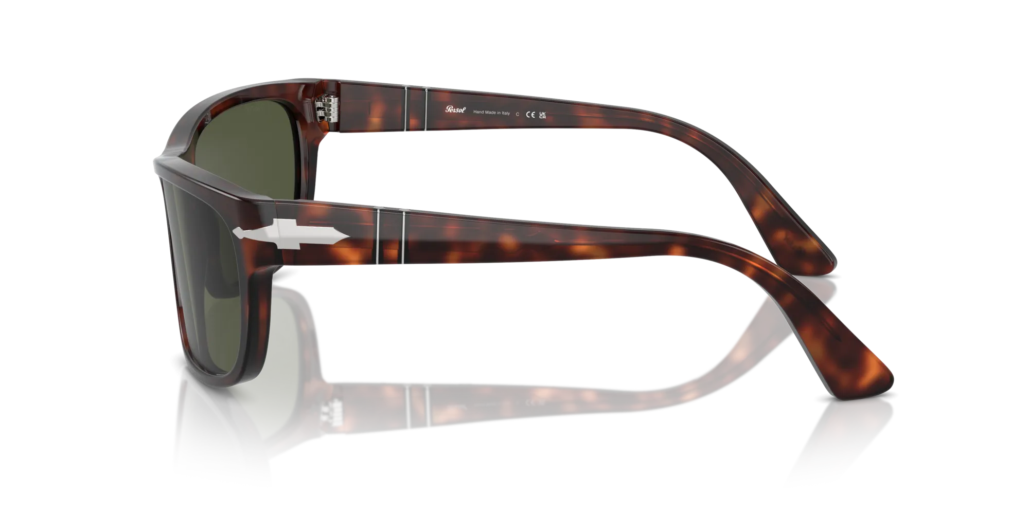Persol PO3342S 24/31 Occhiali da sole Acetato Tartaruga Verde Squadrata Normale - immagine 4