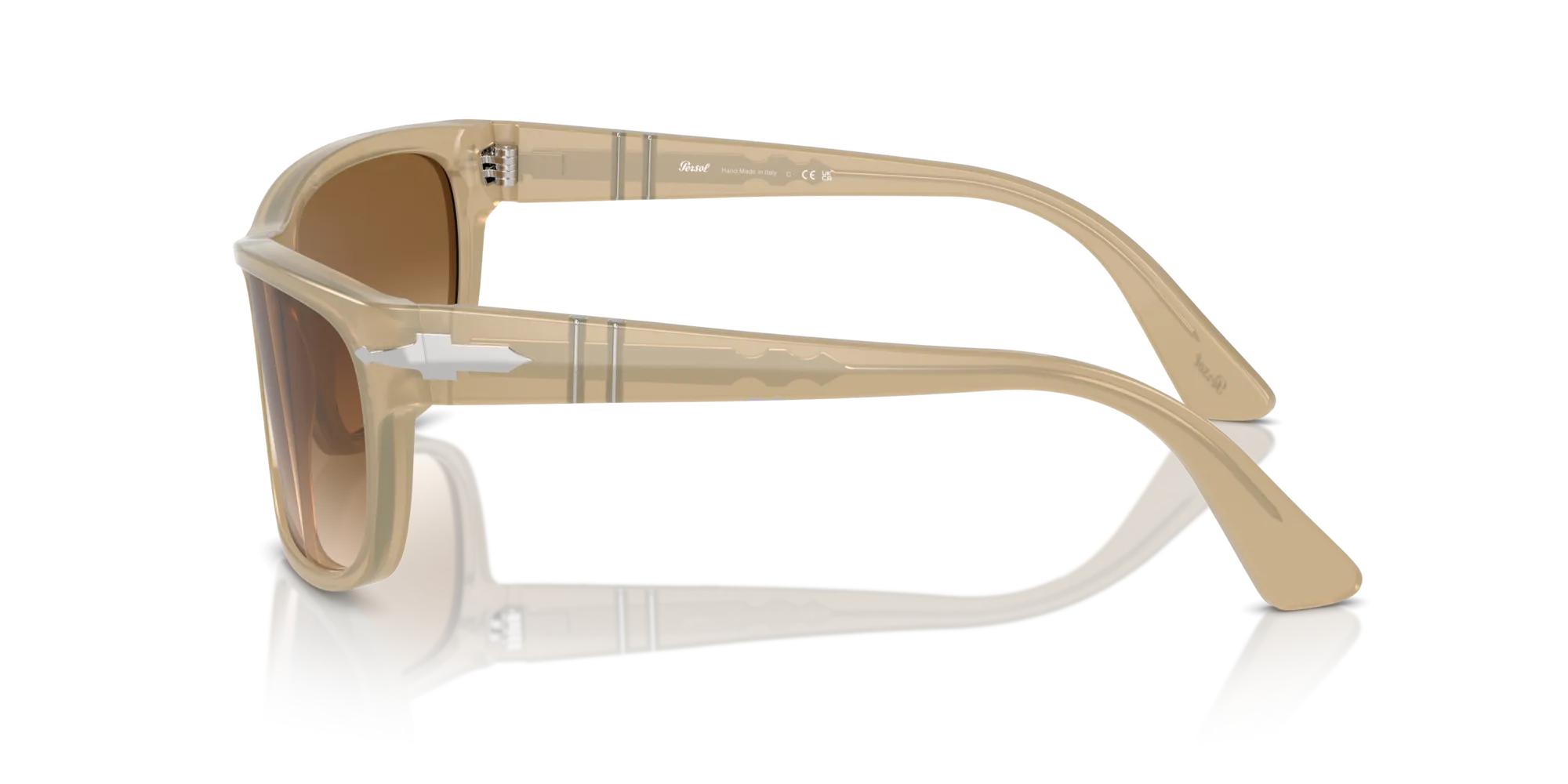 Persol PO3342S 116951 Occhiali da sole Acetato Marrone Marrone Squadrata Normale Sfumato - immagine 4