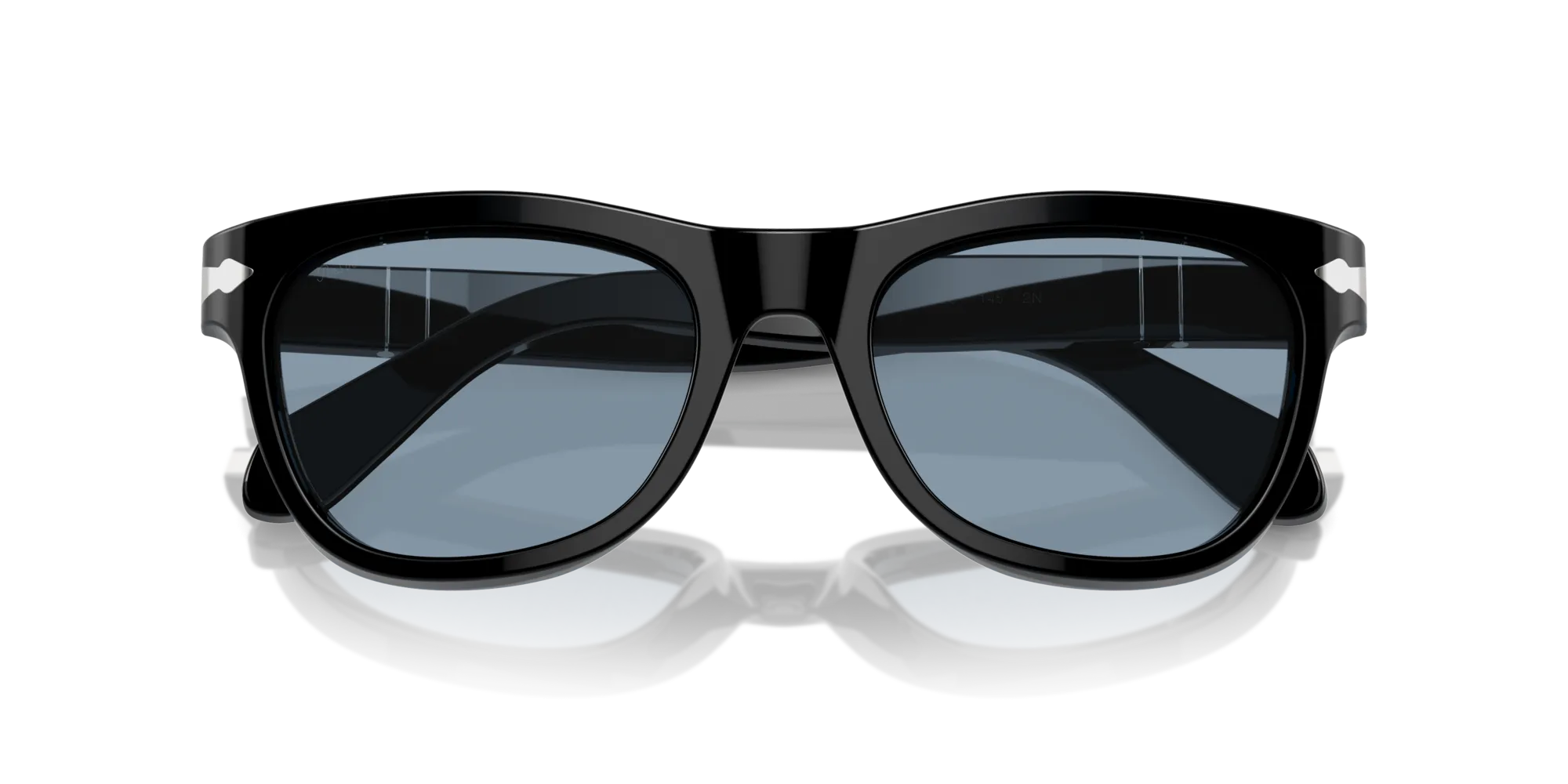 Persol PO0086S 95/56 Occhiali da sole Acetato Nero Blu Pillow Normale Antiriflesso - immagine 2