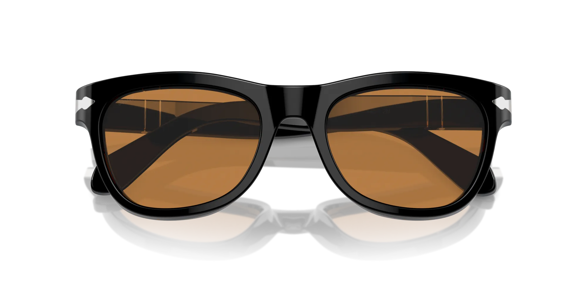 Persol PO0086S 95/53 Occhiali da sole Acetato Nero Giallo Pillow Normale Antiriflesso - immagine 2