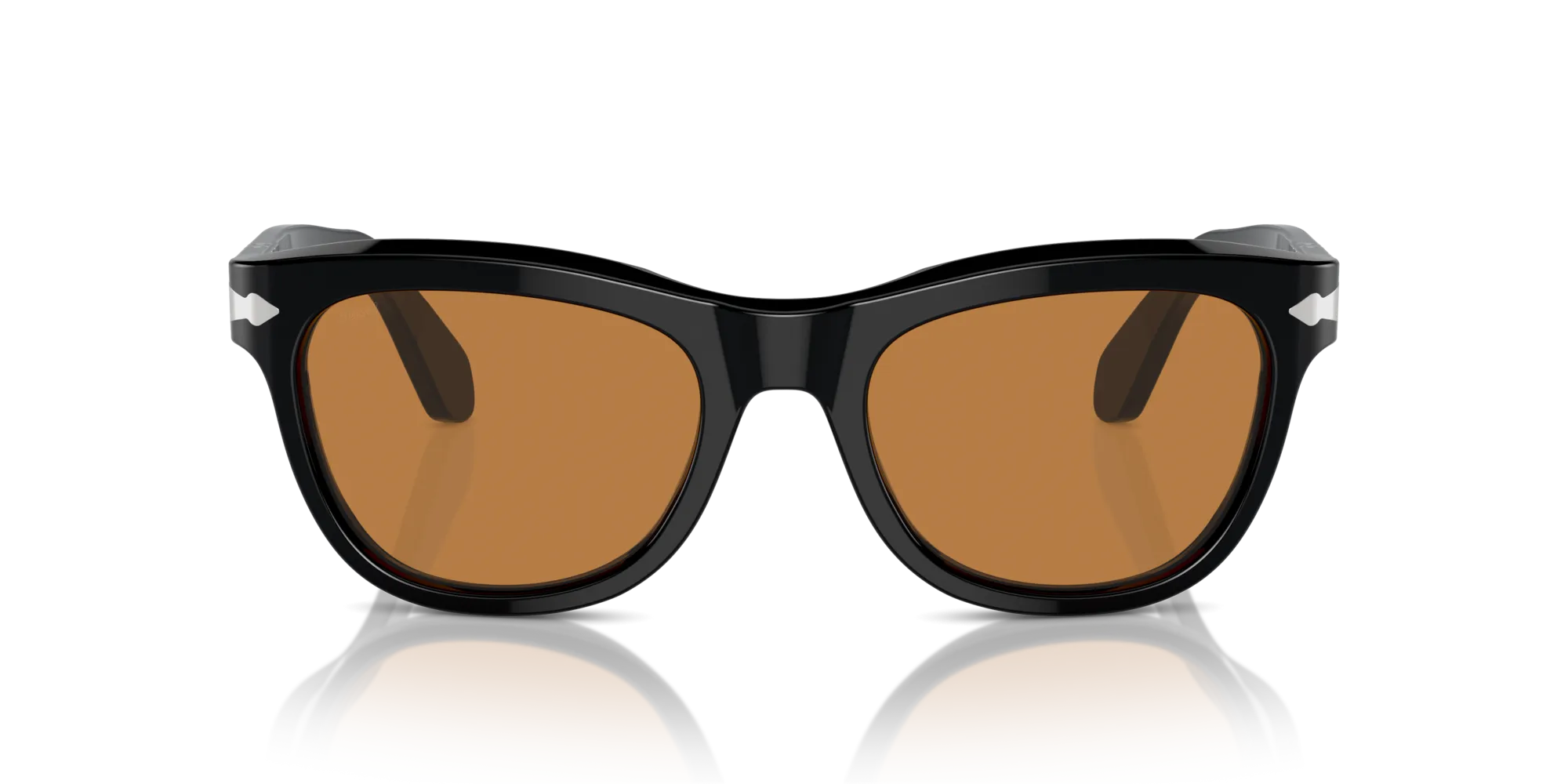 Persol PO0086S 95/53 Occhiali da sole Acetato Nero Giallo Pillow Normale Antiriflesso - immagine 3