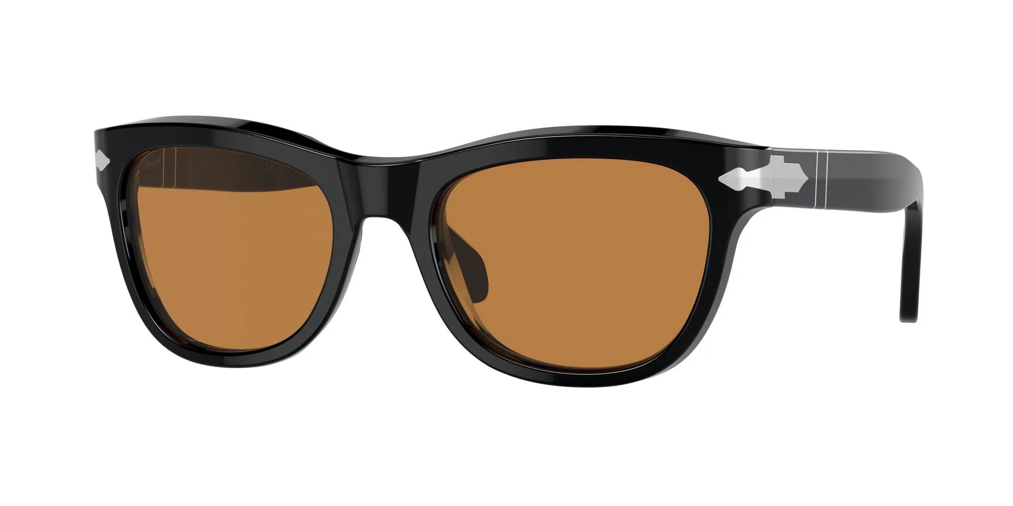 Persol PO0086S 95/53 Occhiali da sole Acetato Nero Giallo Pillow Normale Antiriflesso - immagine 1